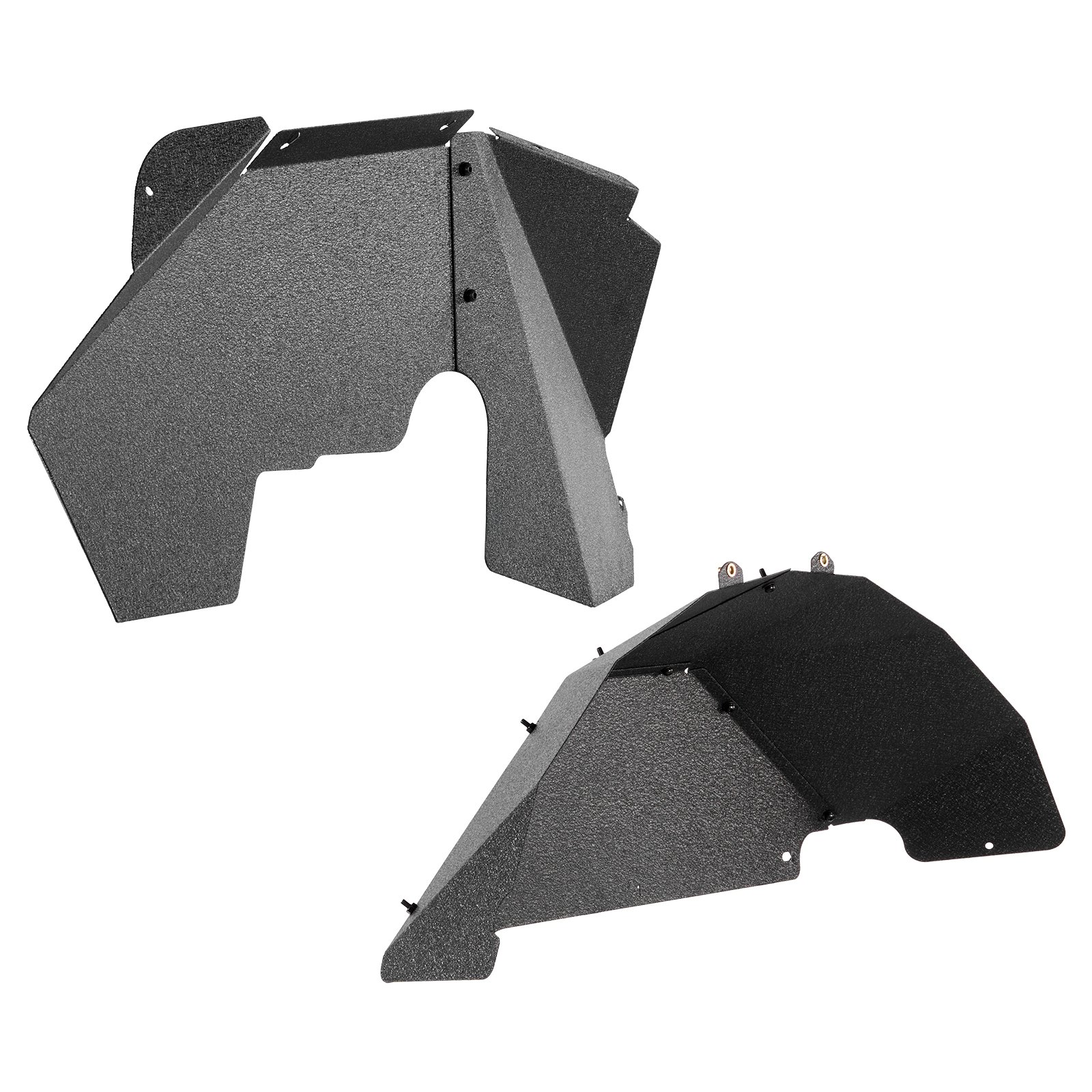 Inner Fender Liner, Front & Rear Fender Liner Compatible With 2007-2018 Jeeps JK/JKU 2/4 Doors, Steel Mud Guards Bolt-on Style Fenders Flare, Wheel Well Cover Fenders Flare Liners, Black