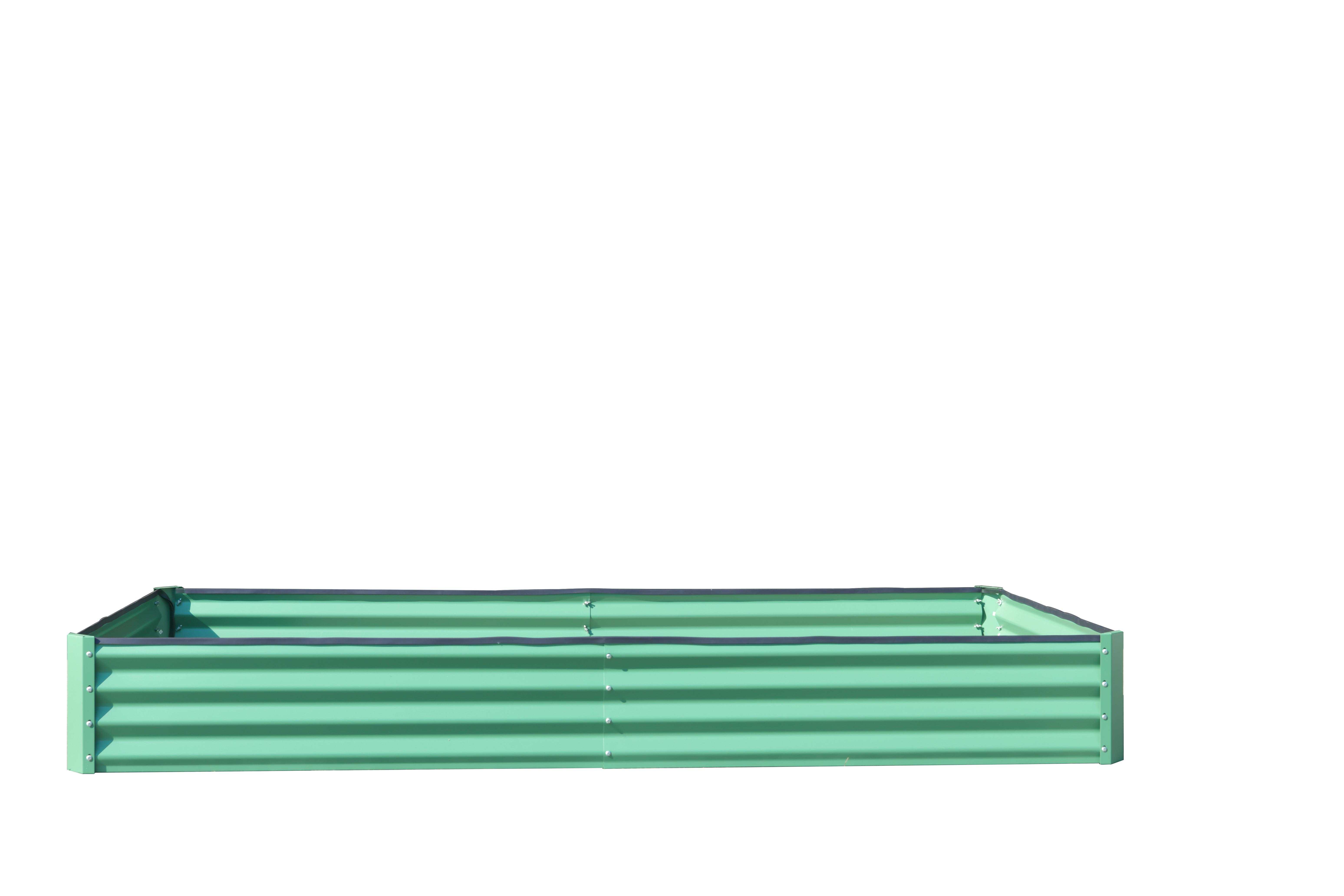 8x4x1 Ft Galvanized Raised Garden Bed, Outdoor Planter Garden Boxes Large Metal Planter Box For Gardening Vegetables Fruits Flowers,Green