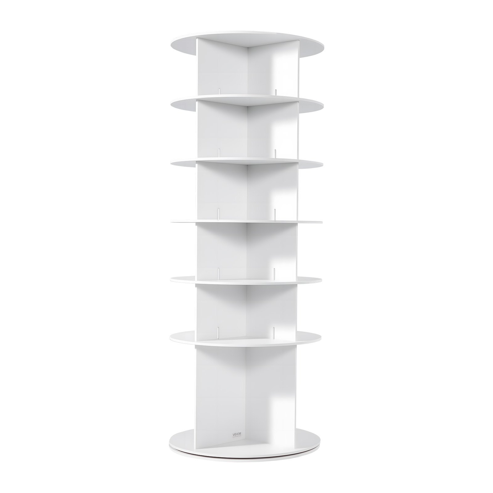 6 Tiers Rotating Shoe Rack Tower, 360° Spinning Shoe Rack, Revolving Storage Round Carousel Display, Freestanding Lazy Susan Organizer Display For Bedroom, Living Room, Entryway, Closet, White