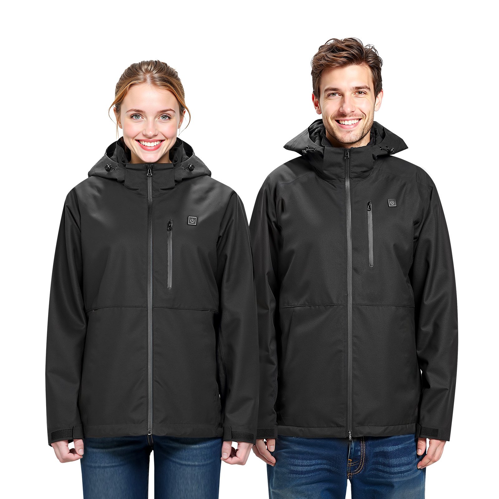 Heated Jacket For Women With 7.4V Battery, Soft Shell Electric Heating Coat, Windproof Waterproof Lightweight Outerwear With 5 Heating Zones & 3 Heat Settings, Machine Washable, L Size