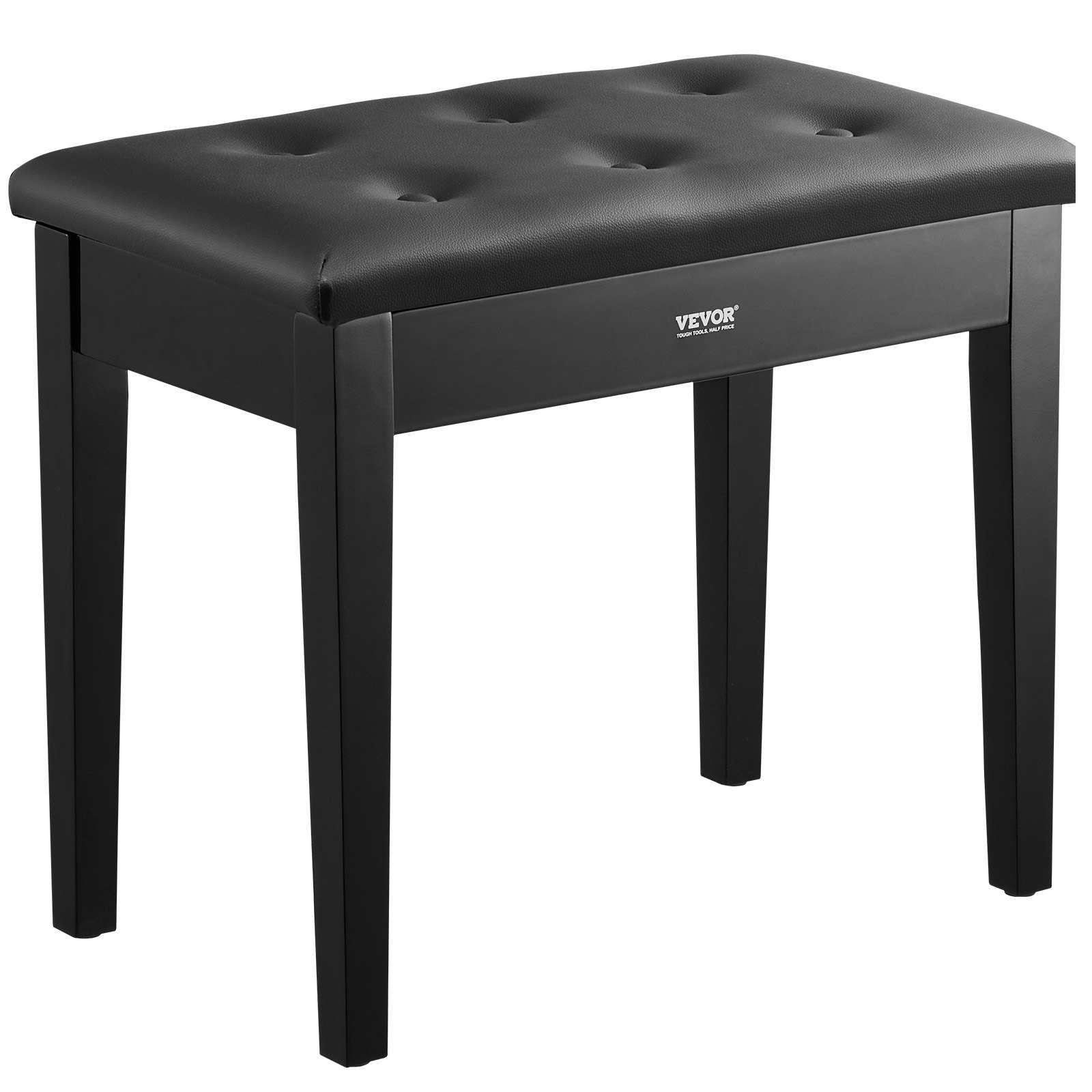 Banco para piano, 22 x 13.78 x 19 pulgadas, cojín acolchado, con almacenamiento