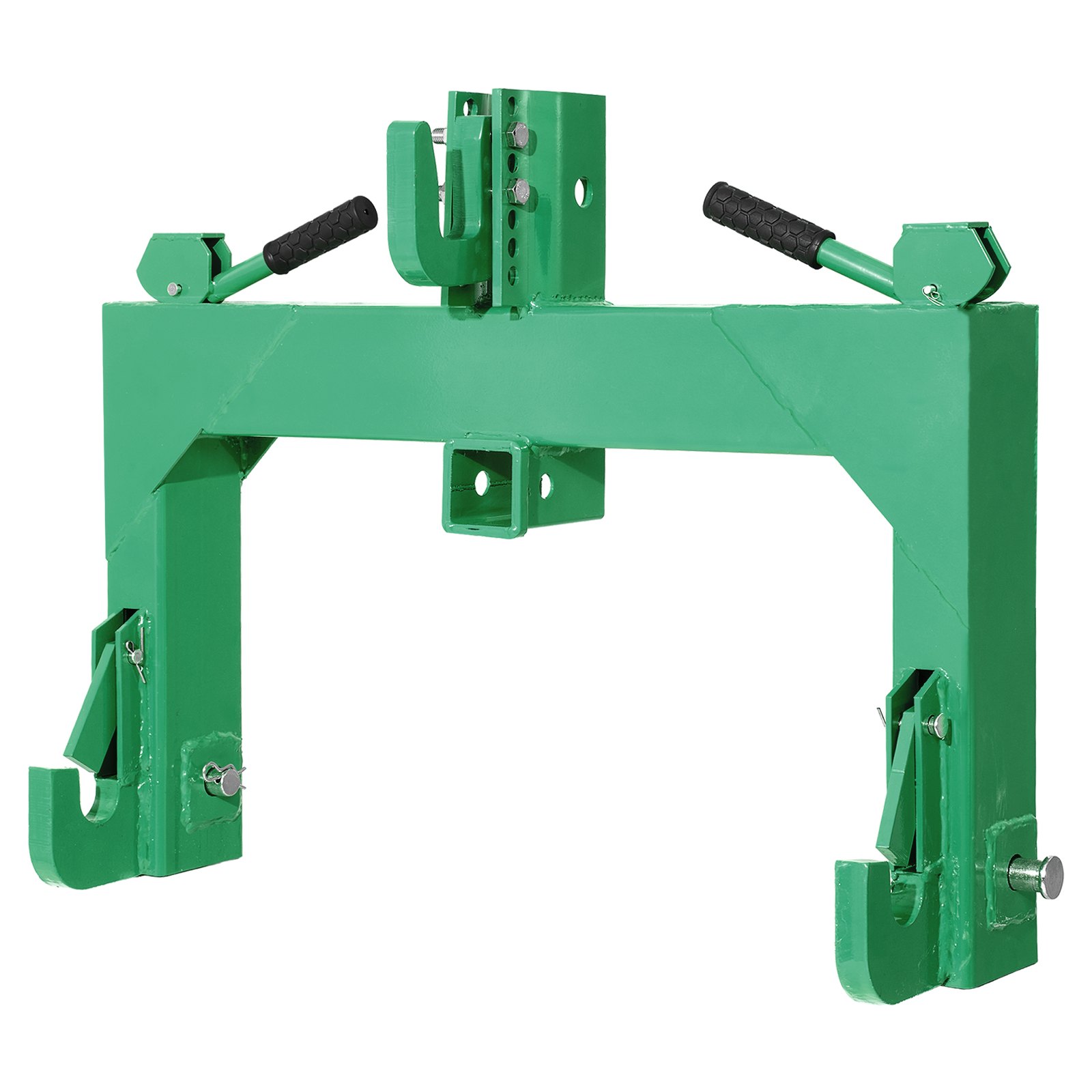 3-Point Quick Hitch With 2 In Receiver, 3000 Lbs Lift Capacity, 3-Pt Hitch With 5 Level Adjustable Bolt, Adaptation To Category 1 & 2 Tractor, Heavy Duty 3 Point Attachments, Green