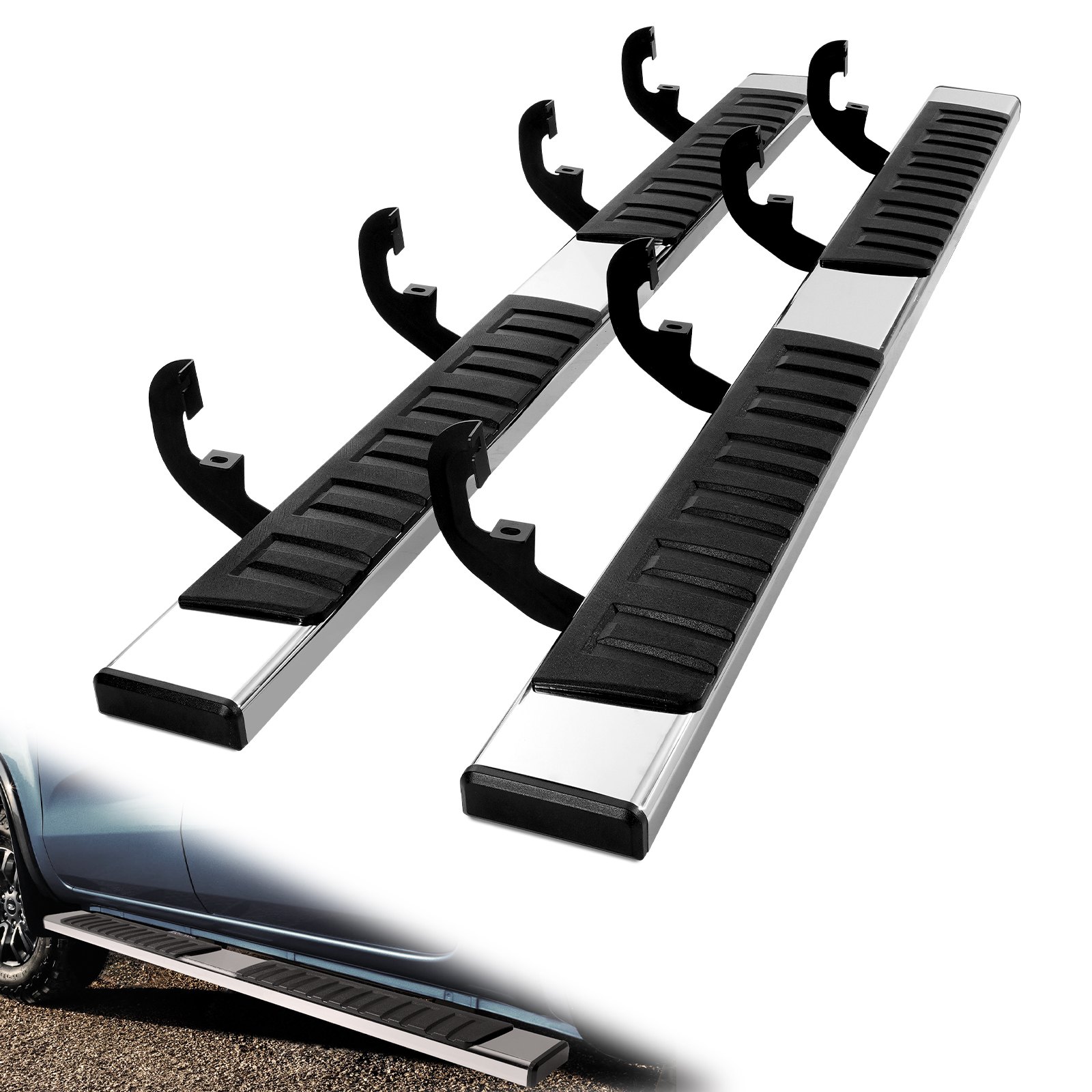 Estribos laterales de 6 pies, acero inoxidable 201, 500 libras, para Chevy/GMC