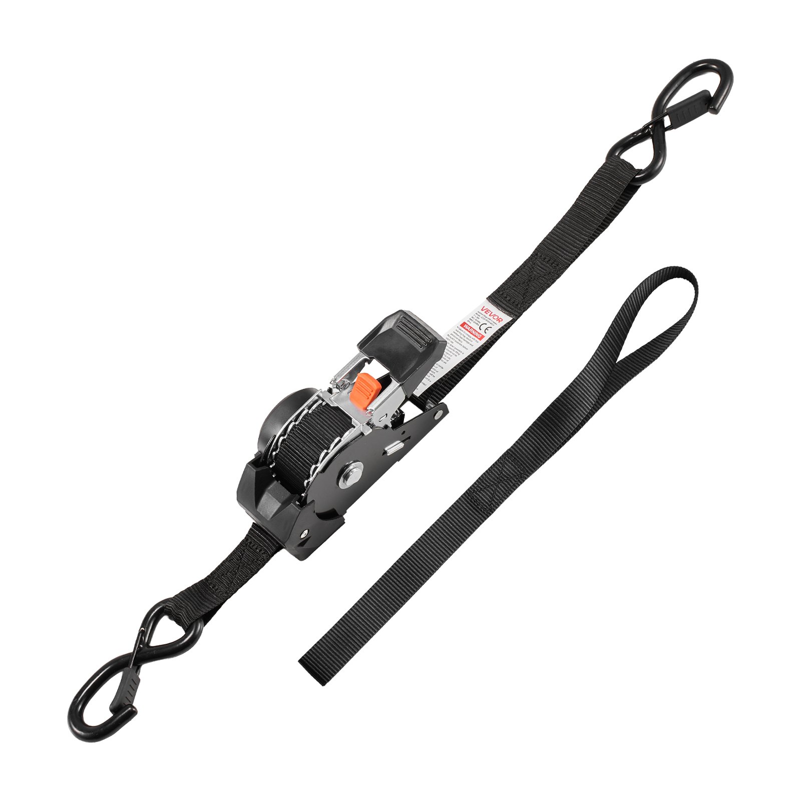 Retractable Ratchet Straps, 1 In X 6 Ft, Tie Down Straps With S Hooks, 1200 Lbs Break Strength, 4 Soft Loops, Tie Down Ratcheting For Moving, Trailers, Motorcycles, Kayaks, Car Roof, 4 Pack