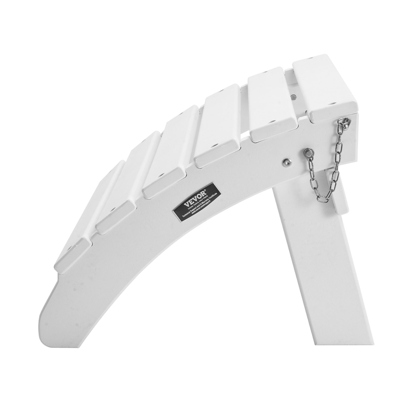 Otomana Adirondack plegable 17.7L x 19.7W x 13.8H pulgadas, HDPE, blanca.