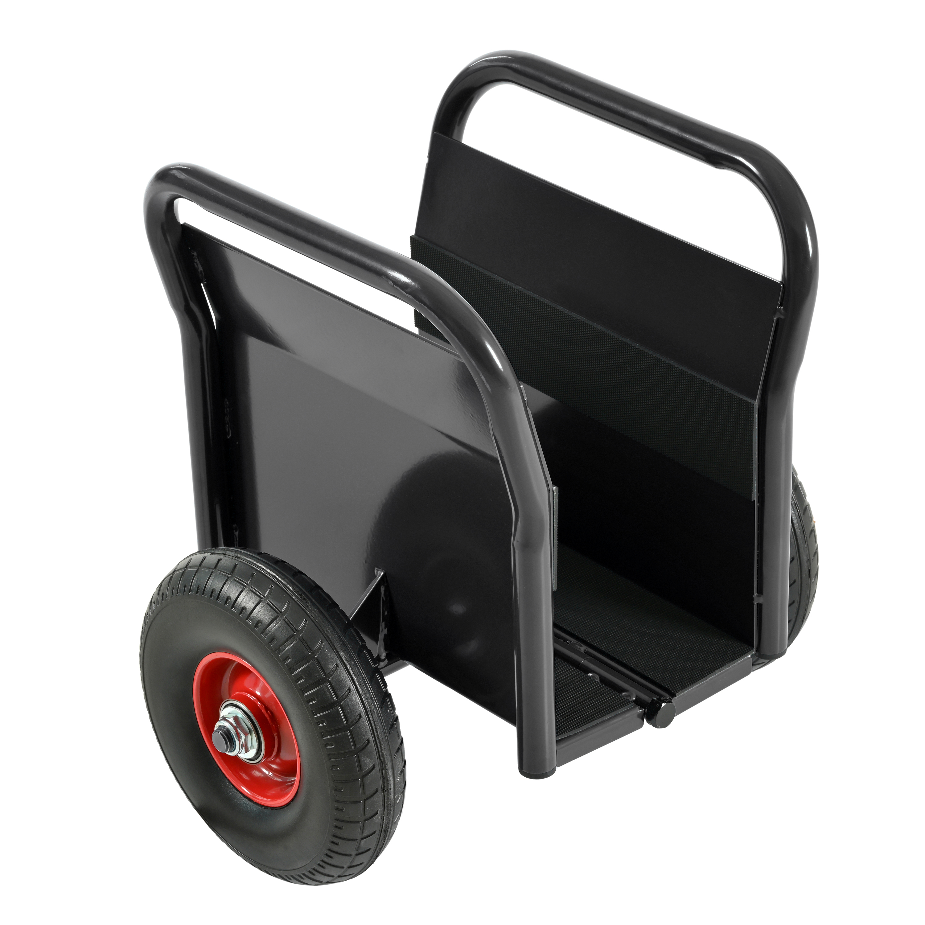 Heavy Duty Panel Dolly, Slab Dolly, Two Nice Handles, 10 Solid Rubber Tires, Super Weight, All-Terrain Movement For Heavy Drywall Sheet & Door Material Black
