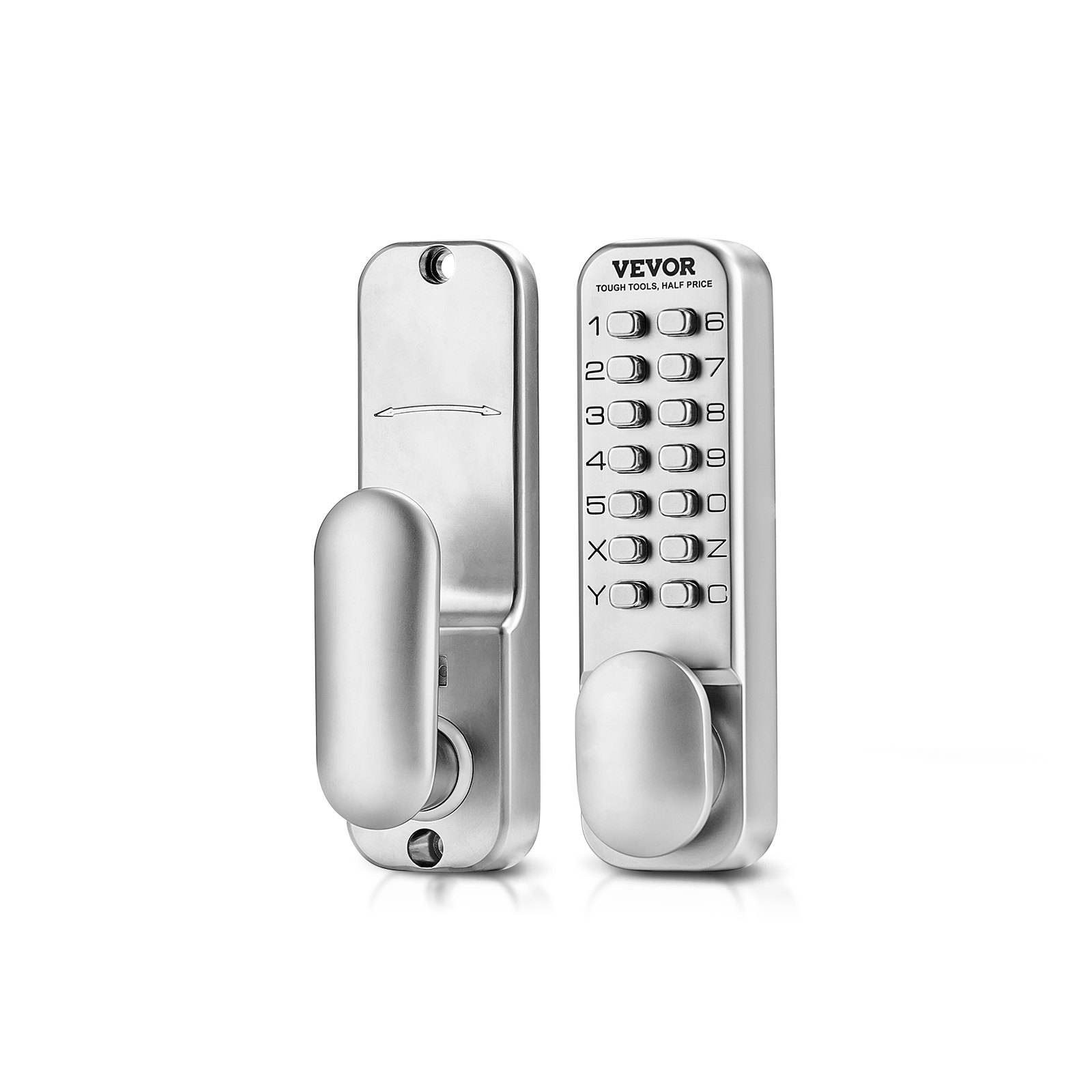Cerradura de puerta mecánica sin llave, teclado, acero inoxidable, impermeable, un solo lado