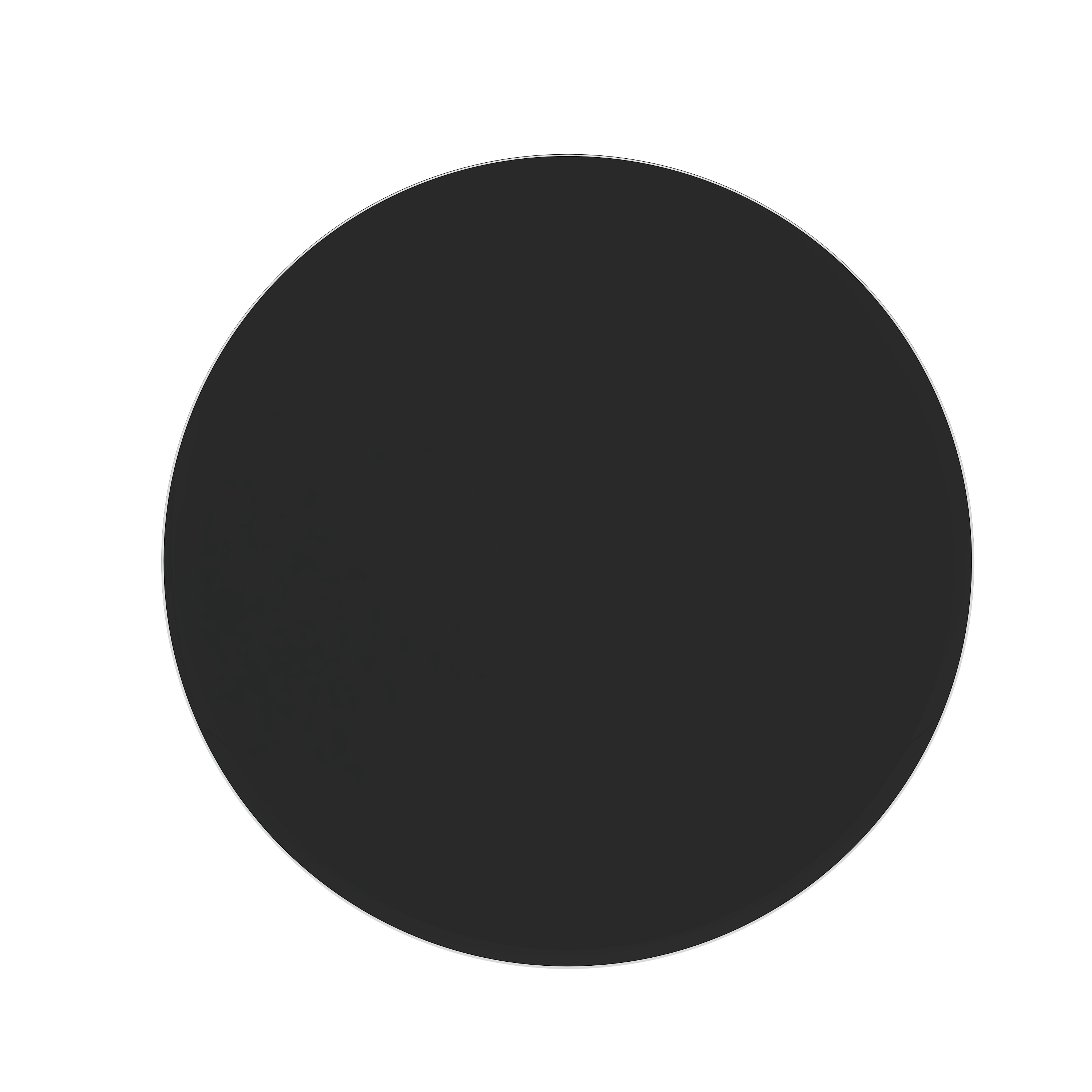32  Inch Round Tempered Glass Table Top Black Glass 2 5 Inch Thick Beveled Polished Edge