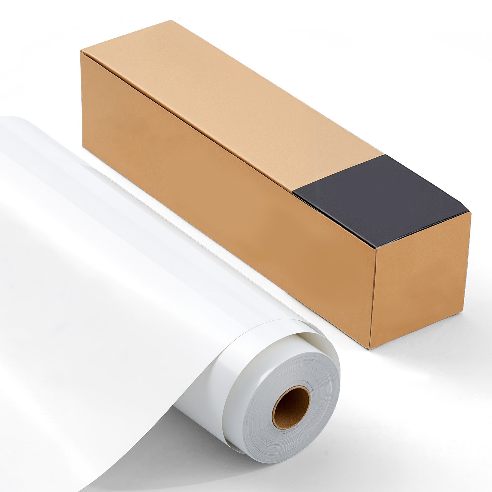 Heat Transfer Vinyl, 12 In X 50 Ft, Glossy White HTV Iron On Vinyl Roll, Easy To Cut And Weed, Strong Adhesion, Compatible With Cutting Machines, For Various Materials, T-shirts, Pillows, Hats