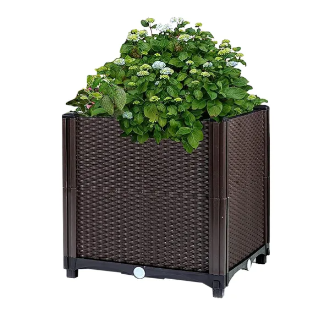 Jardinera para jardín, terraza o balcón con sistema de autorriego