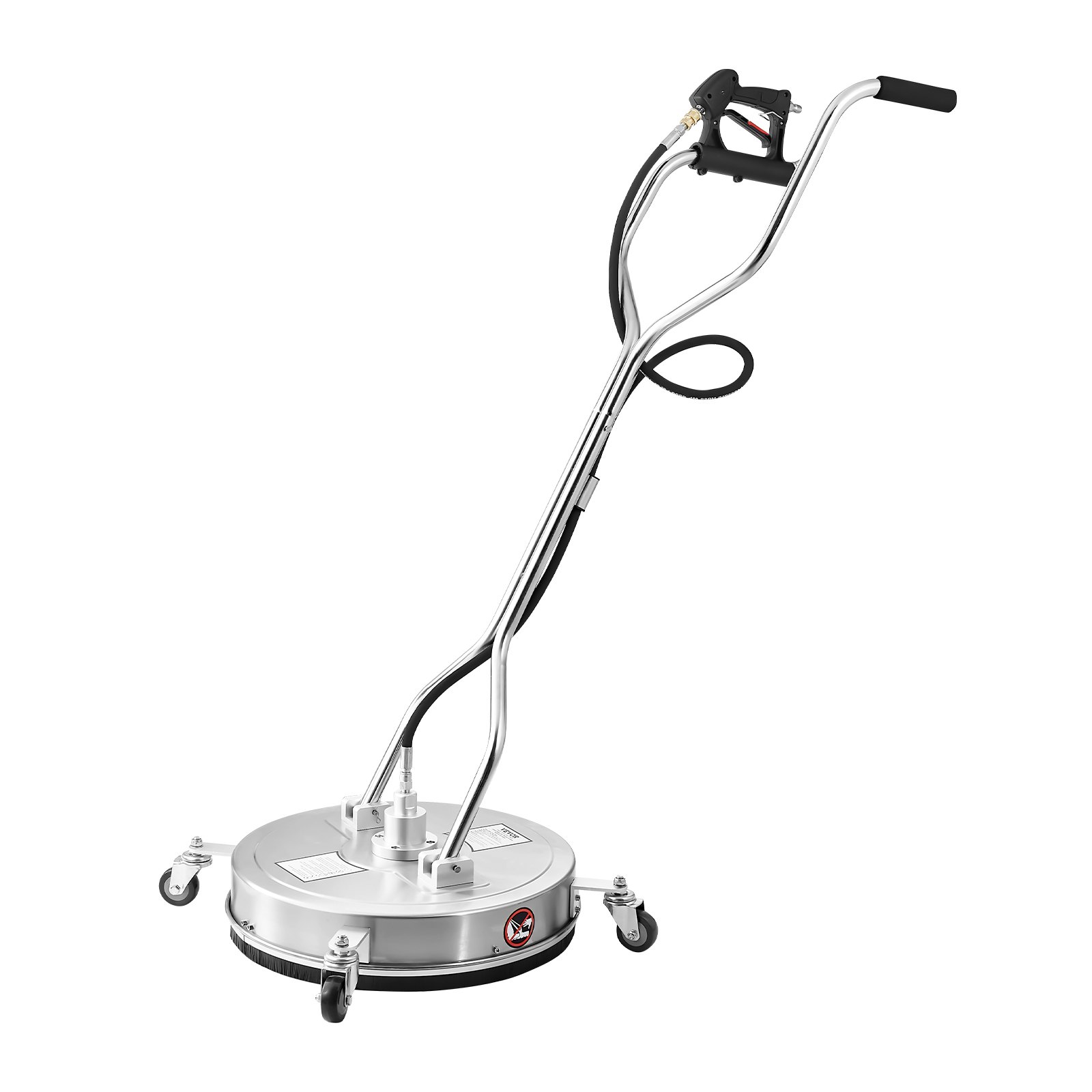 20' Pressure Washer Surface Cleaner 4 Wheels Dual Handle 4500 Max PSI