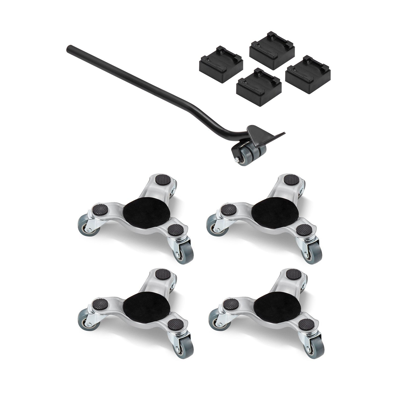 Carro de Mudanza para Muebles, juego de 4 piezas de acero, capacidad 440 libras.