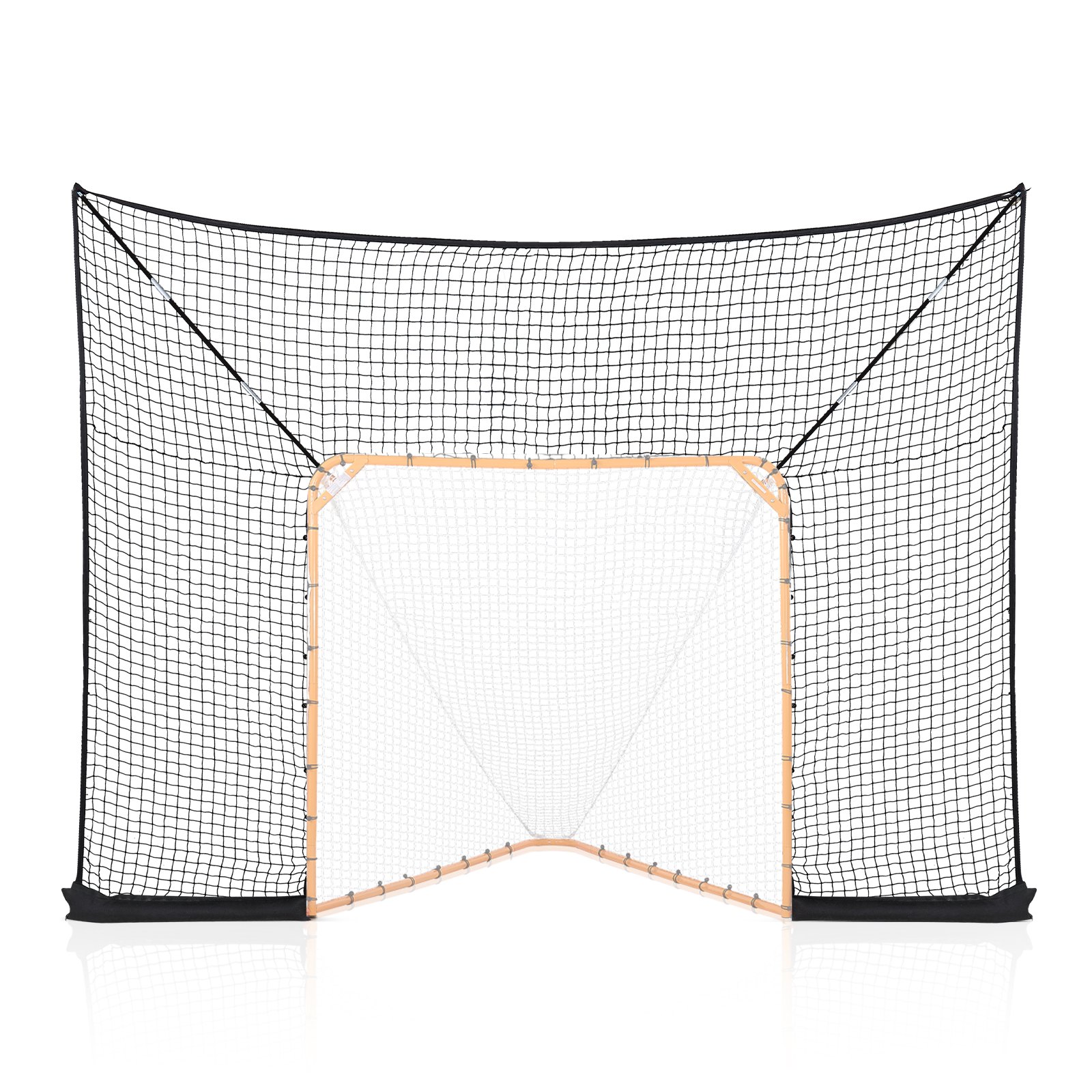 Red de protección para portería de hockey y lacrosse, 12x9 pies, fácil instalación