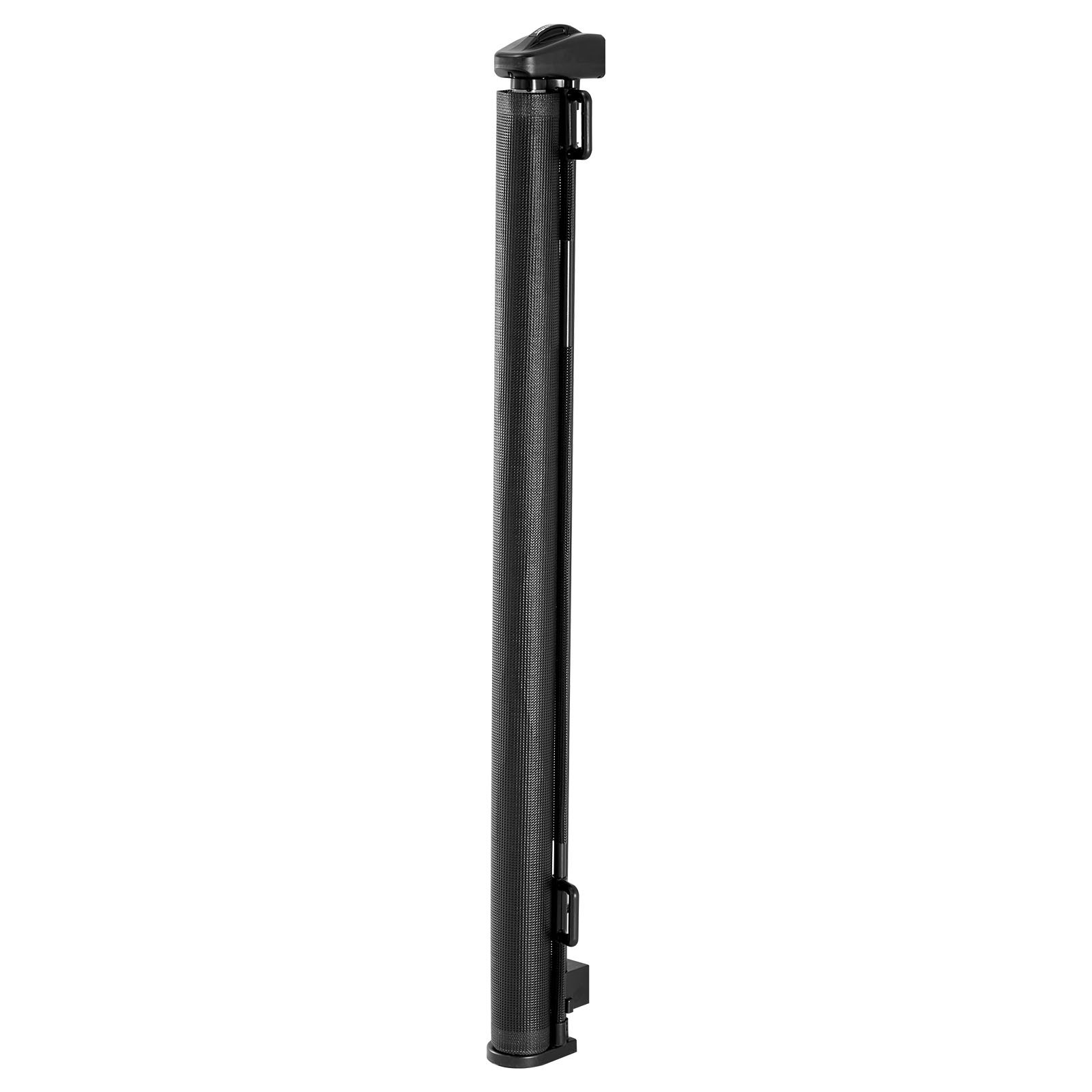 Retractable Baby Gate, Extends To 163.3 Inch Extra Wide, 39 Inch Tall, With Reinforced Fiberglass Strips, Avoids Crawling Through, Mesh Dog Gate For Decks, Doorways, Garages, Indoor, Black