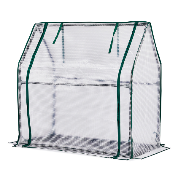 Mini invernadero con cubierta de PE para plantas, 36 x 18 x 33 pulgadas, blanco