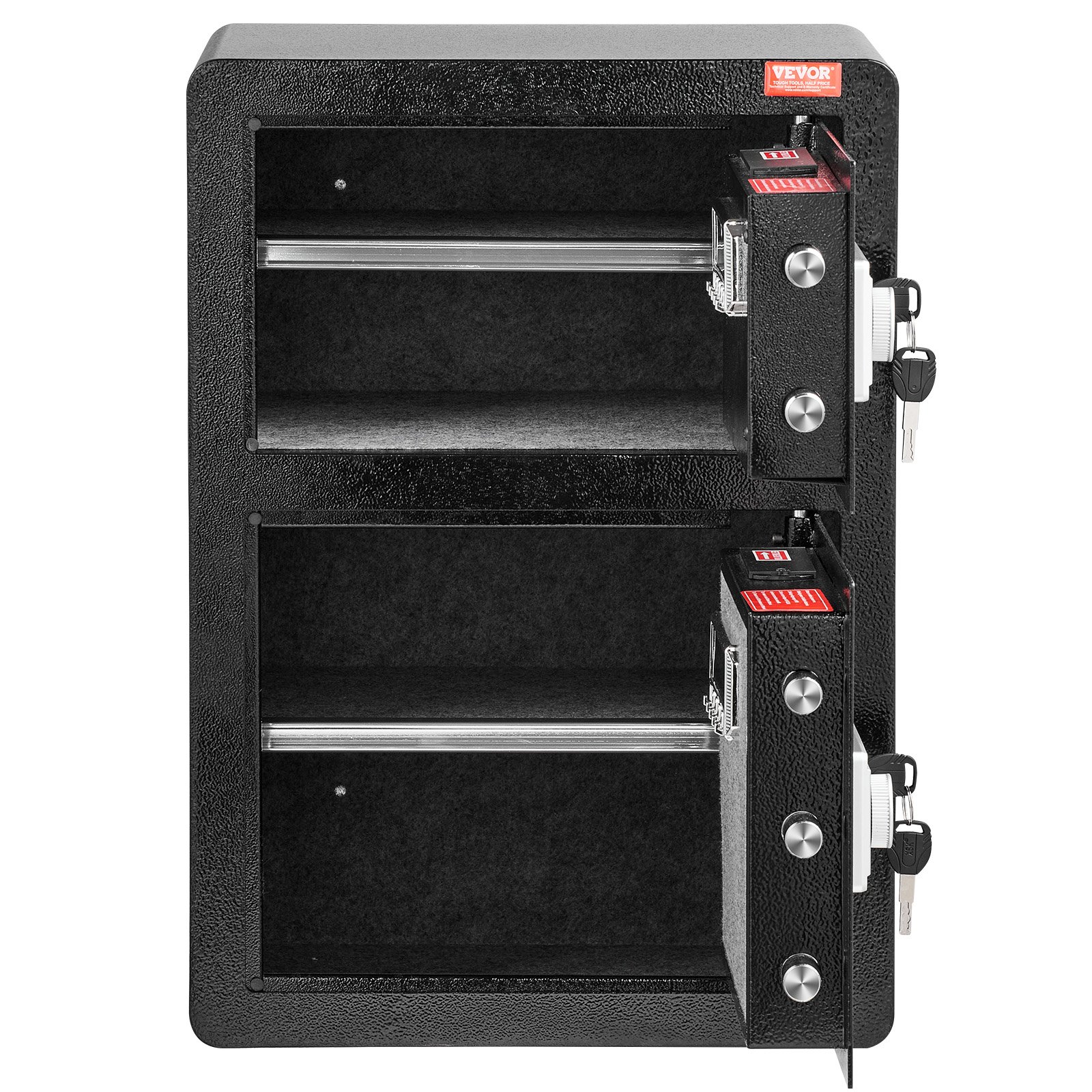 Caja fuerte de doble puerta de 3.5 pies cúbicos, con llave y contraseña