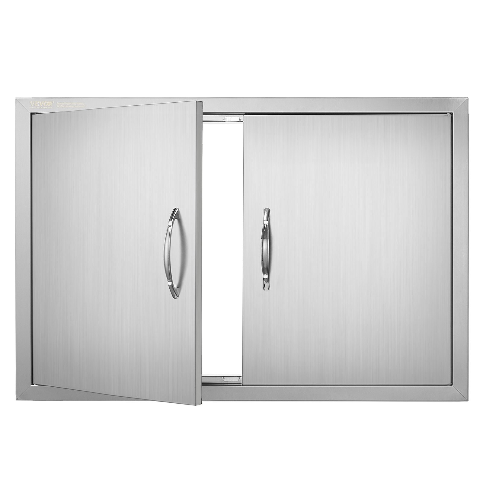 Puerta de acceso doble para BBQ, 33 ancho x 22 alto pulgadas, acero inoxidable.
