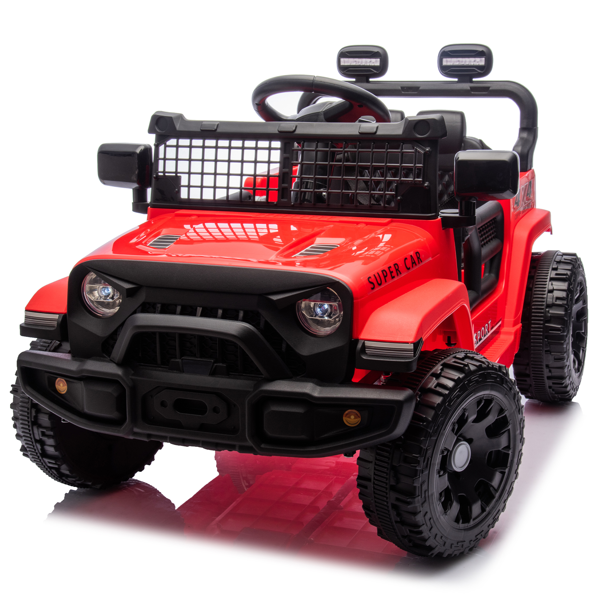 Coche eléctrico 24V para niños con control parental, suspensión y Bluetooth.