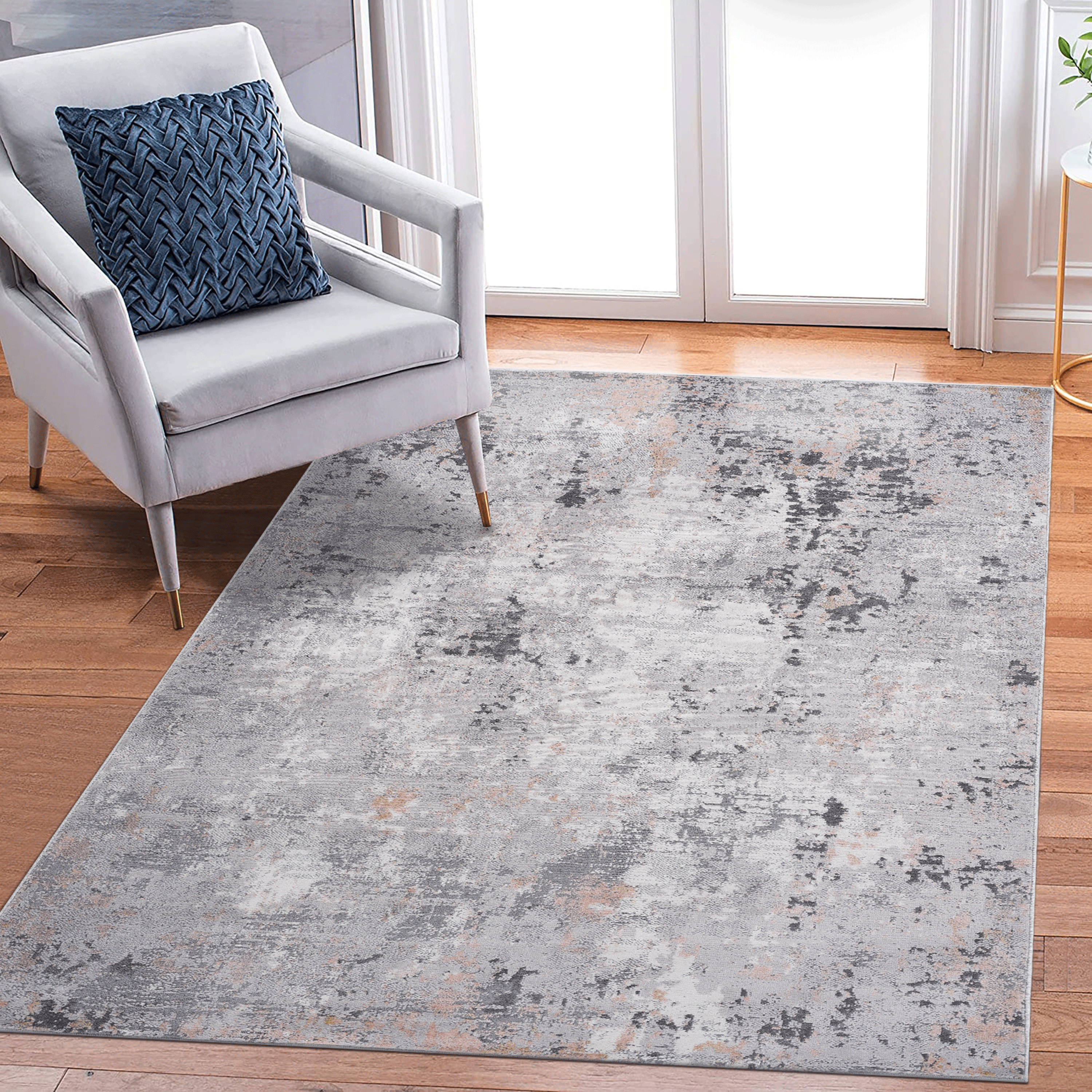 MARFI 5X7 Grey  Multi  Abstract Area Rug