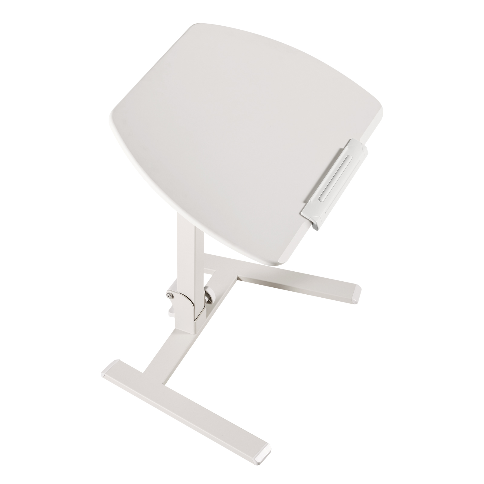 Standing Desk, Adjustable Height Mobile Stand Up Desk With Tilting Desktop, 25.6 X 19 In Small Computer Sit Stand Workstation, 33 Lbs Capacity, Pneumatic Lift For Home Office, Fully Assembled