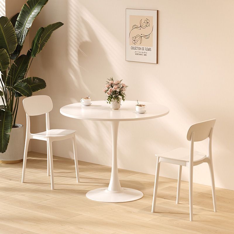 Modern Round Dining Table, 31.5' Kitchen Dining Room Furniture, Coffee Table, Leisure Table, Living Room Table, Oval Dining Table, WHTIE