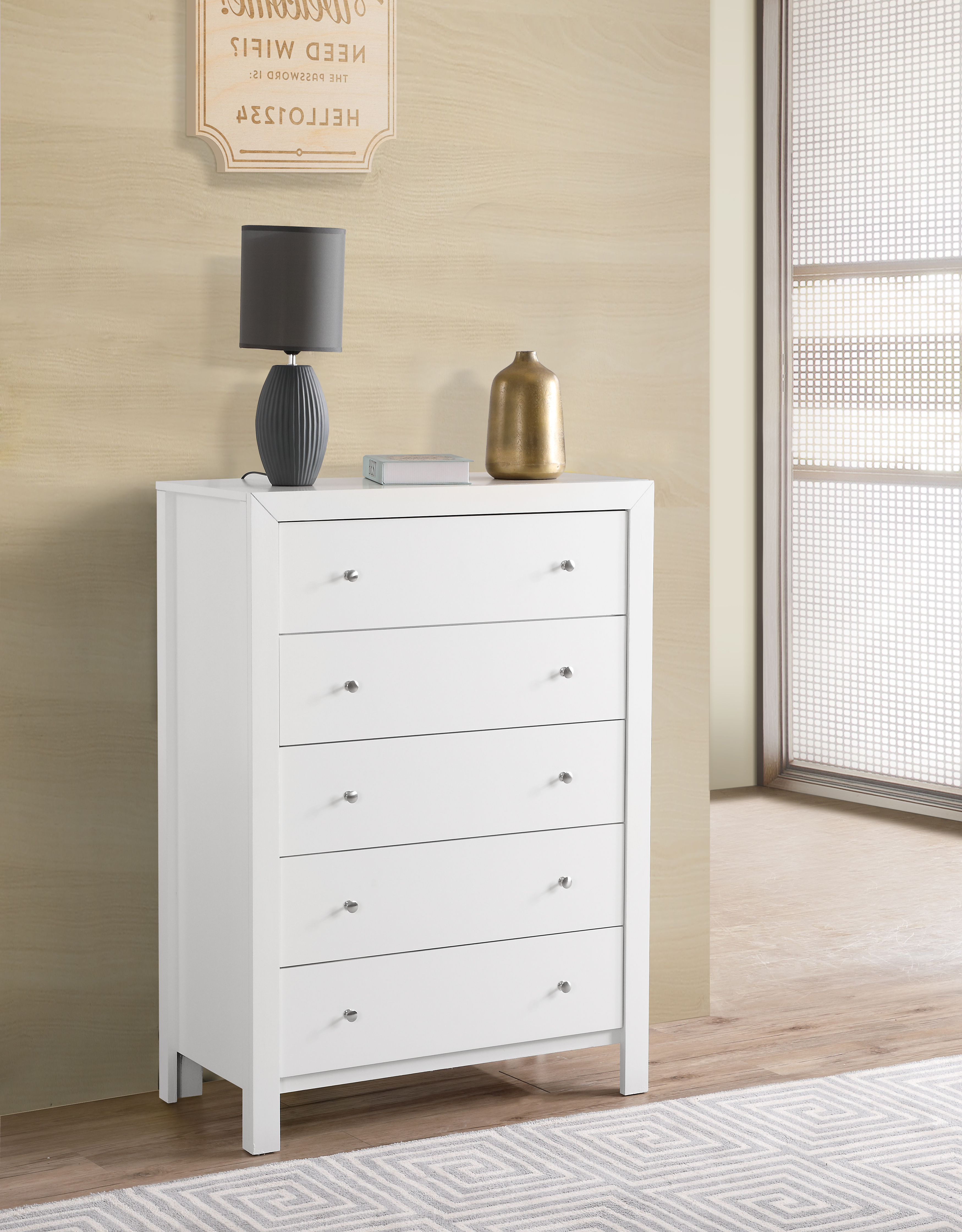 Cómoda Burlington G2490-CH, blanco.
