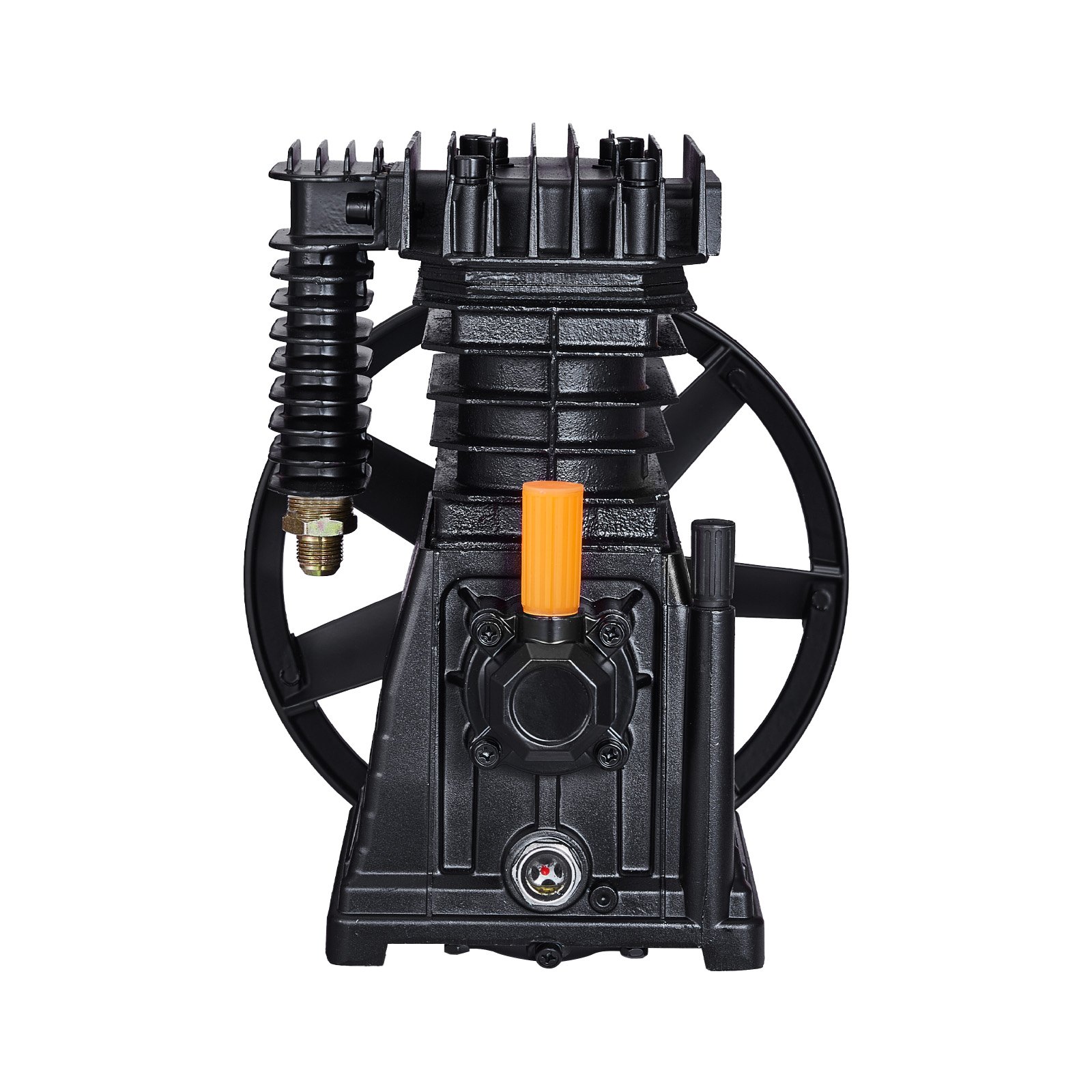 Cabezal de bomba de compresor de aire, 3 HP, 5.8 CFM, doble cilindro, lubricado.