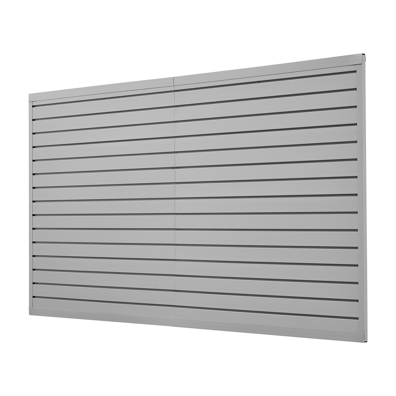 Panel de pared ranurado de PVC, 8 x 4 pies, modular, gris, fácil de instalar
