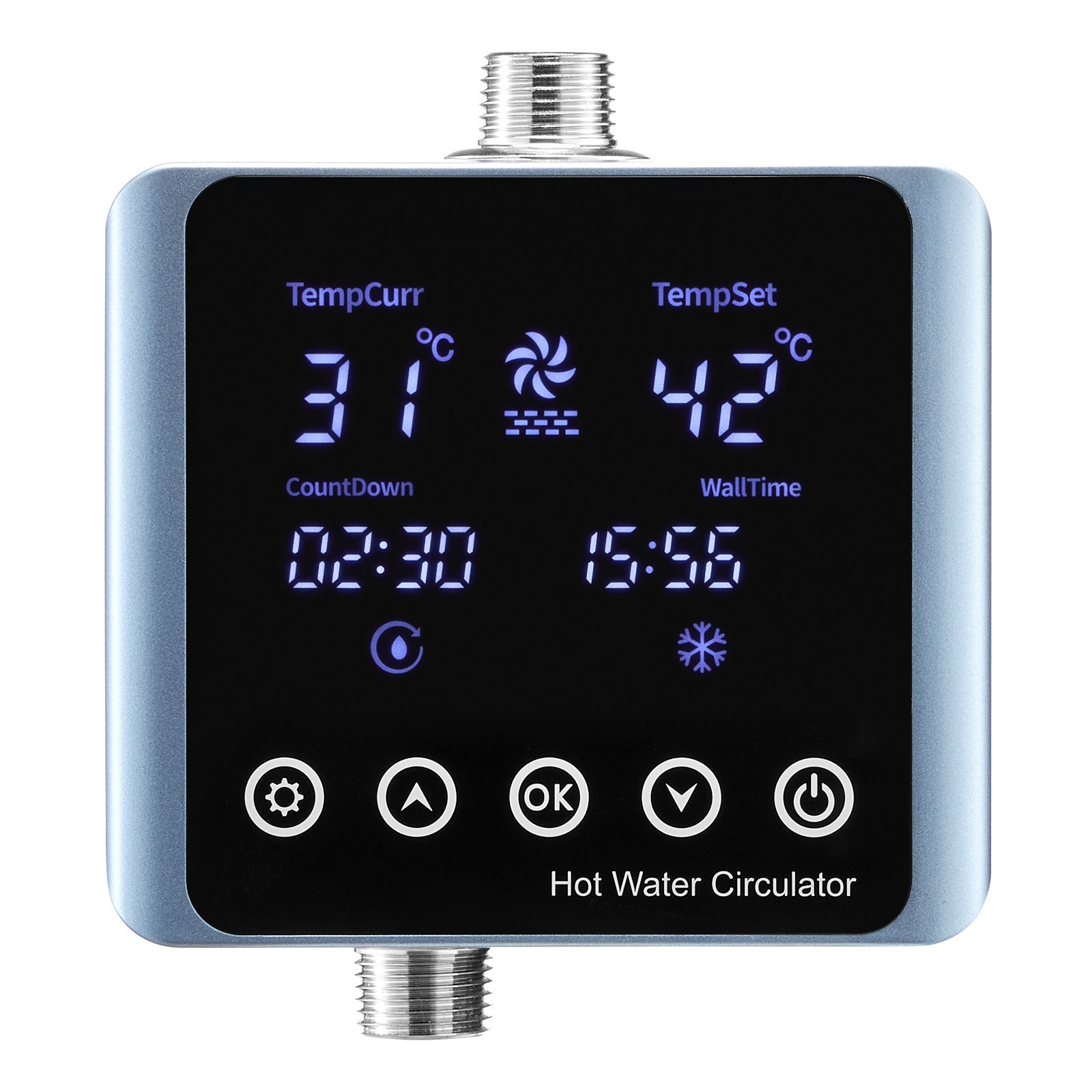 Digital Smart Instant Hot Water Recirculating Pump Kit, With Built-in Thermostat, Timer, Digital Screen, Under Sink Recirculation Circulation Circulator Pump System, For House Water Heaters
