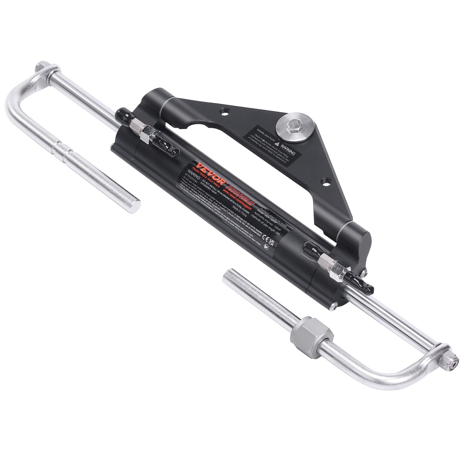 Hydraulic Outboard Steering Kit, 150HP, Marine Boat Hydraulic Steering System, With Helm Pump Two-Way Lock Cylinder And 26 Feet Hydraulic Steering Hose, For Single Station Single-Engine Boats
