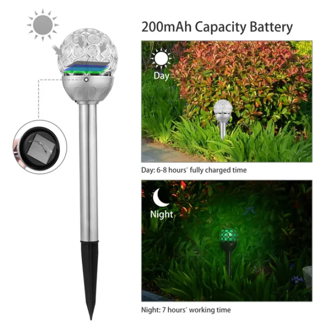 Solarek, 3 luces solares RGB de bola para exterior, impermeables IP44