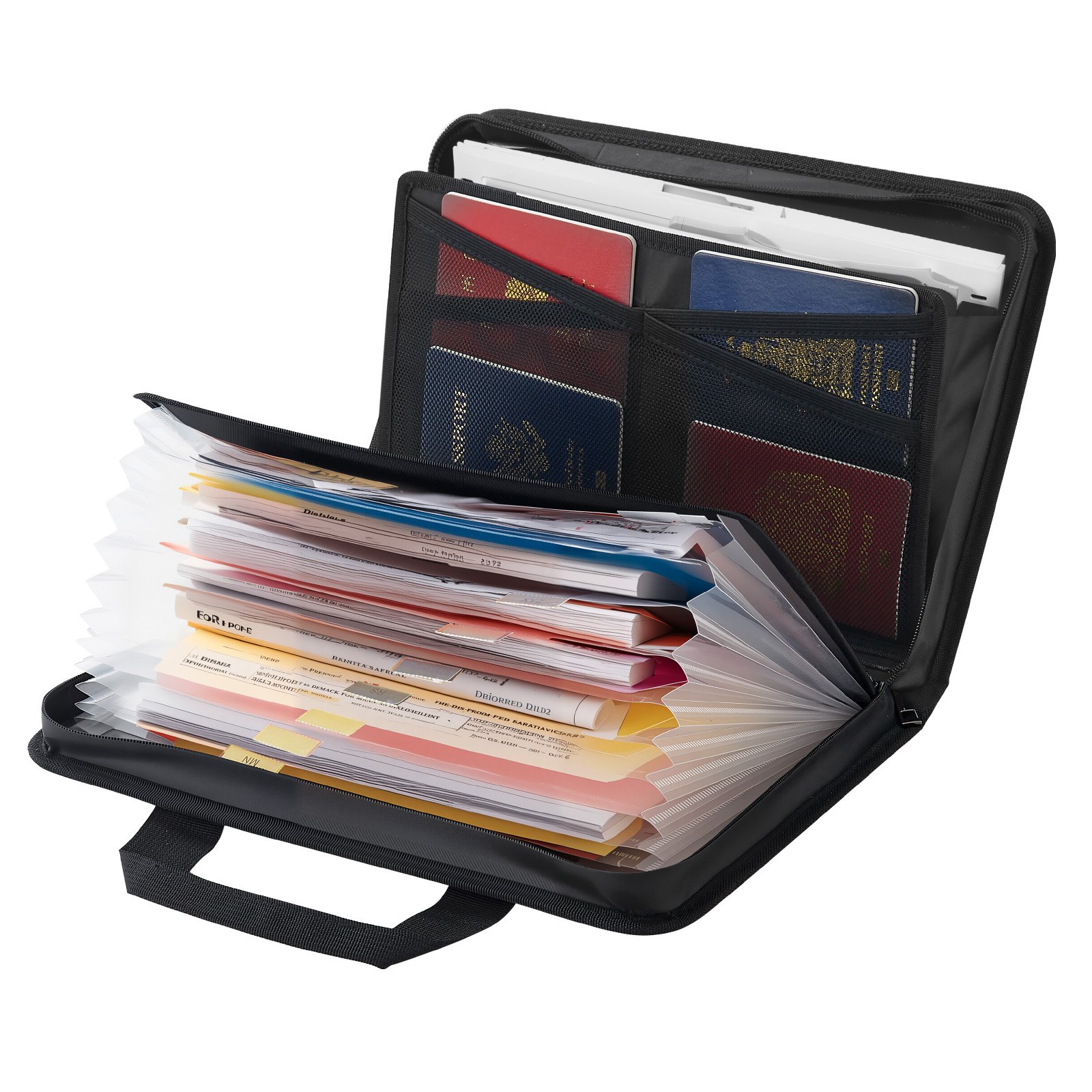Bolsa ignífuga e impermeable para documentos, portátil, multicapa, soporta 1832 °F
