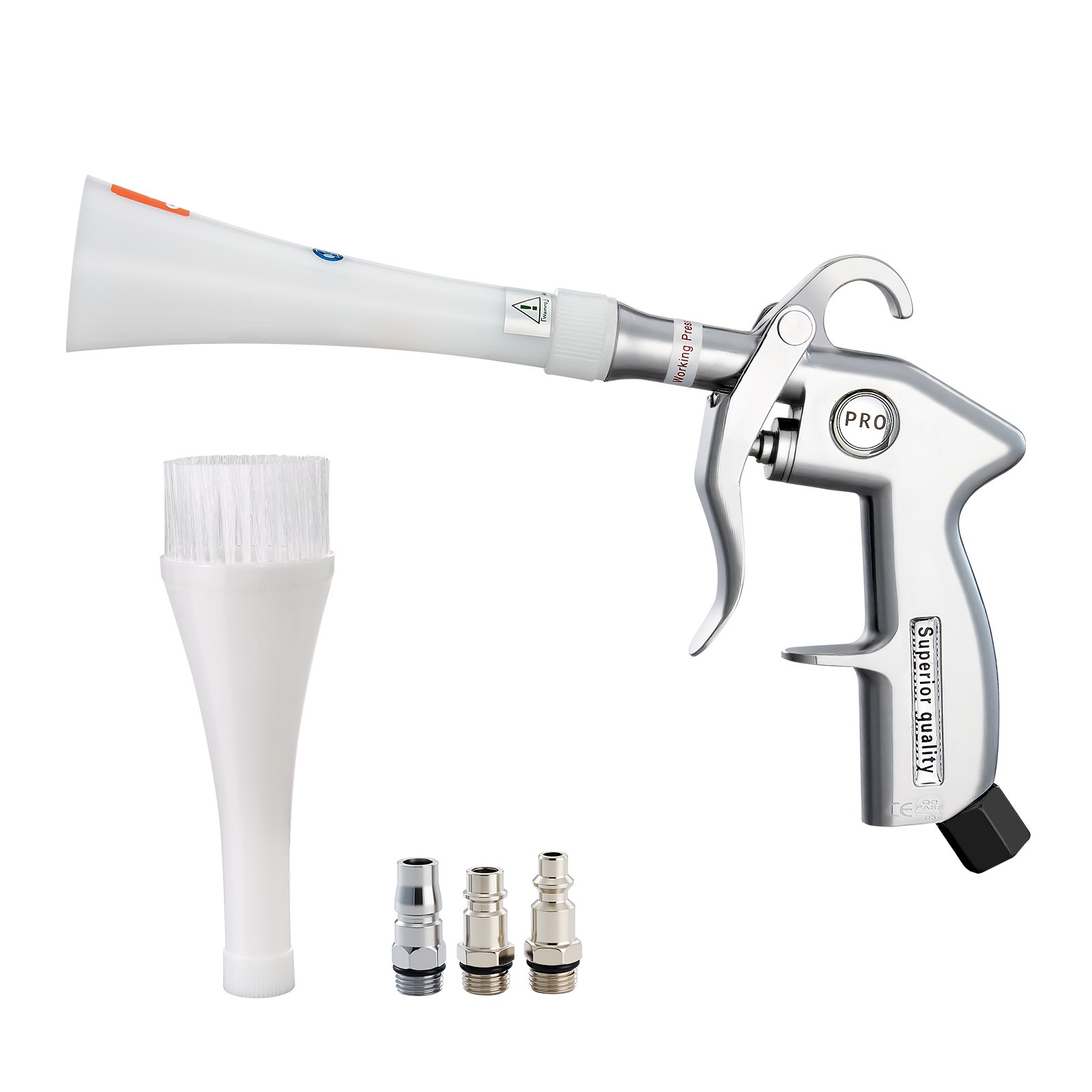 Car Cleaning Gun, 6-9.2 Bar High-Pressure Air Blow Gun With 2 Set Nozzles, 360° Rotating Nozzle For Thorough Cleaning, Quickly Blasts Dirt And Dust From Surface, Work With 1/4 NPT Air Compressor
