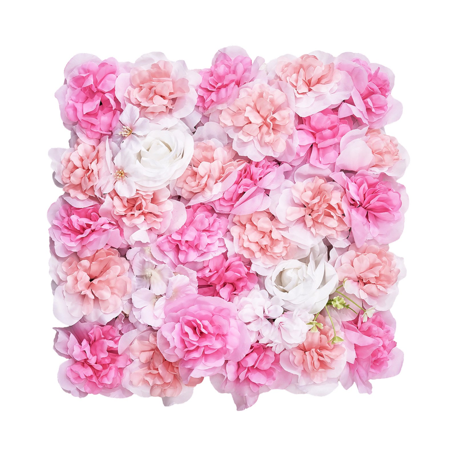 Panel de pared floral 3D, 12 piezas, 15x15 pulgadas, artificial, para bodas.