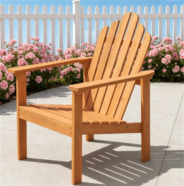 Silla Adirondack de madera de acacia maciza, 400 libras, para patio exterior