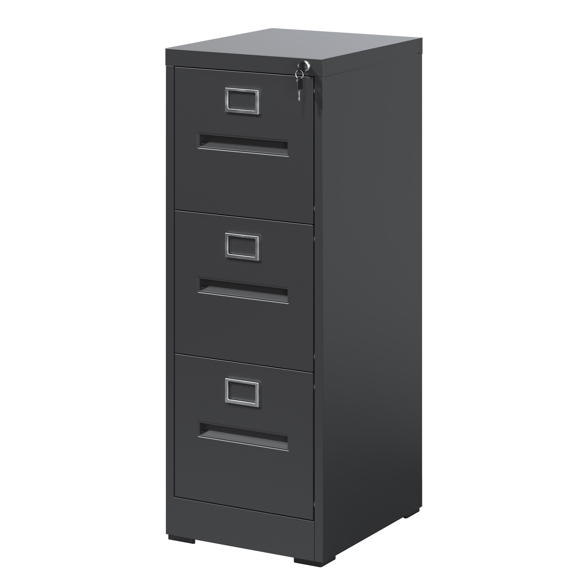 3 Drawer File Cabinet With Lock Metal Vertical File Cabinet Office Home, A4 Legal Letter Size Narrow File Cabinet Locked,Assembly Required