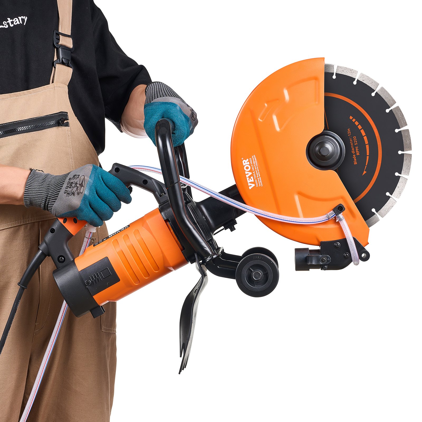 Sierra eléctrica para concreto de 12 pulgadas, motor de 1800 W, corte de 4.5 pulgadas
