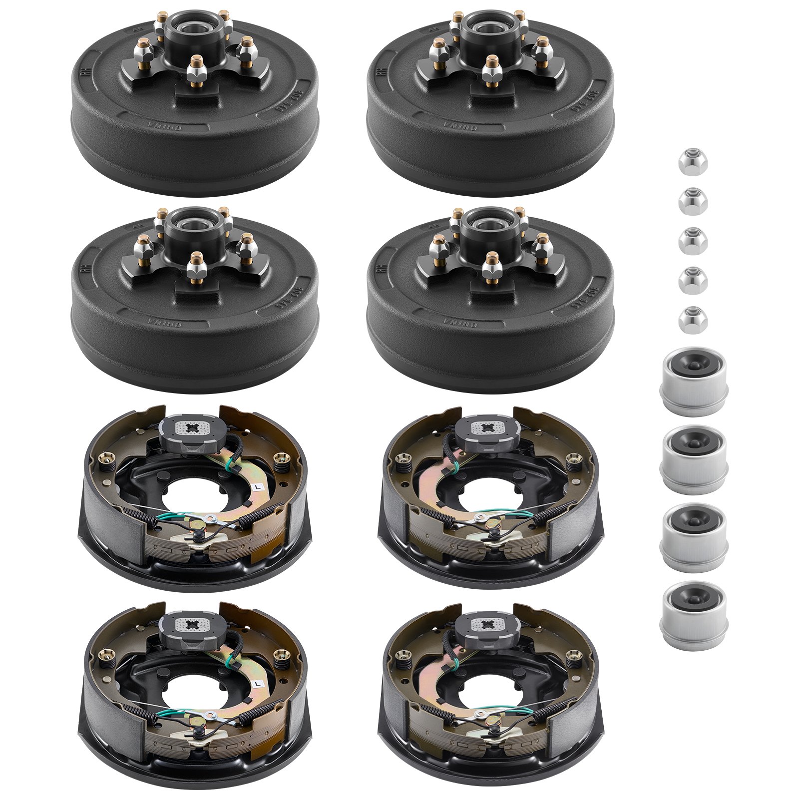 Kit de frenos eléctricos autoajustables para remolque, 10x2-1/4 pulgadas, 3500 libras