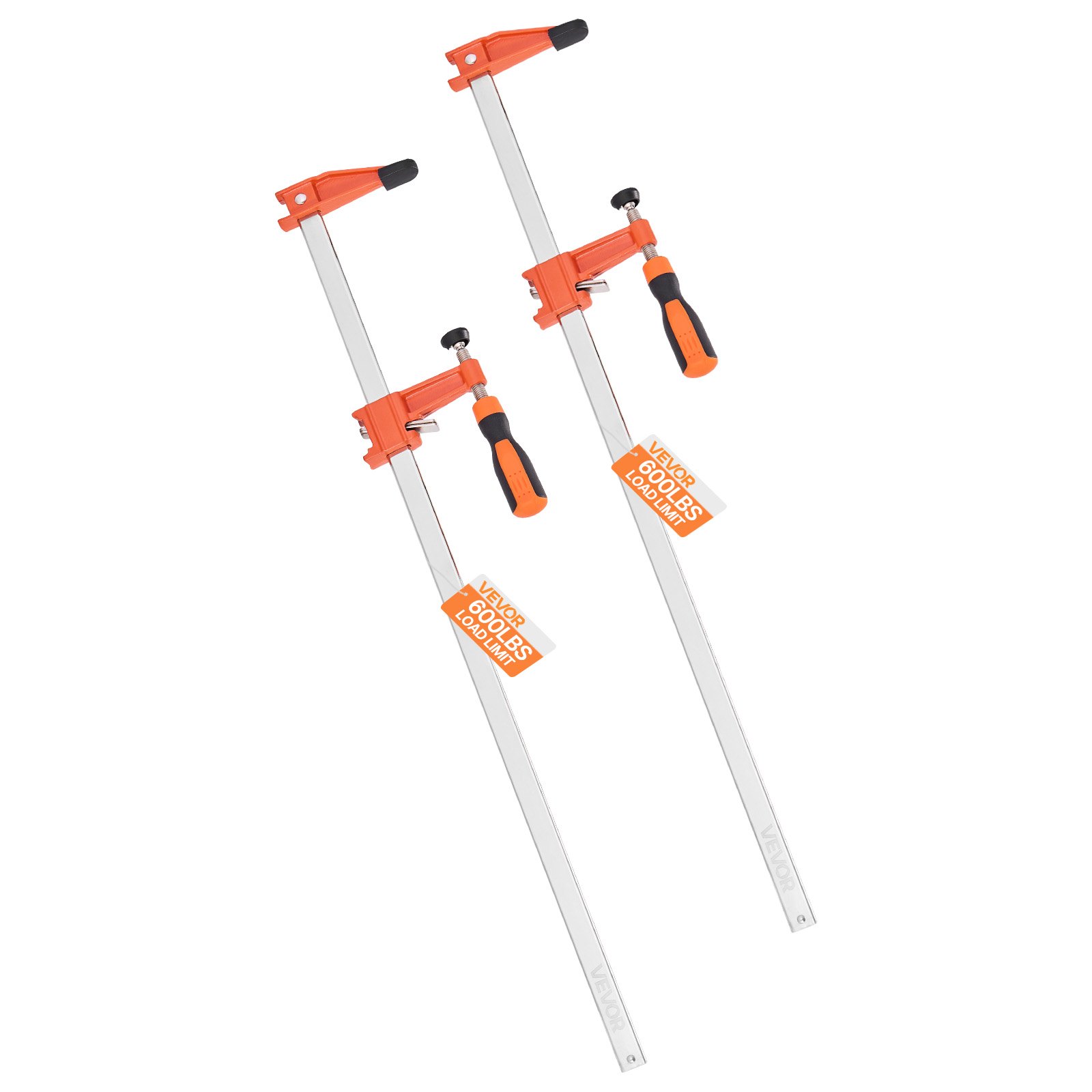 Bar Clamps For Woodworking, 2-Pack 24 Inch Opening, Lockable F-Clamp With 600 Lbs Load Limit, 2-1/2 Inch Depth, Cast Iron And Carbon Steel, Easy To Use, Wood Clamps For Woodworking Metal Working