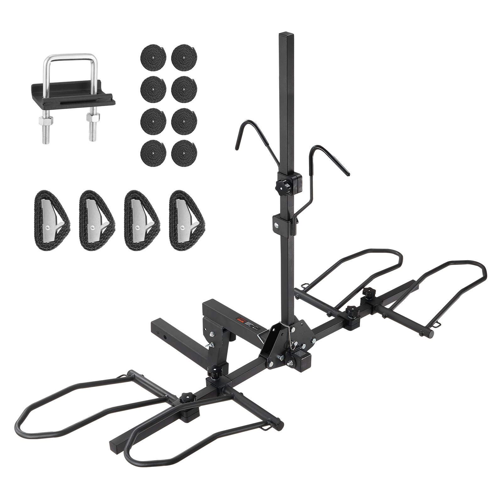Portabicicletas de enganche para 2 bicis, 160 libras, receptor de 2 pulgadas, plegable