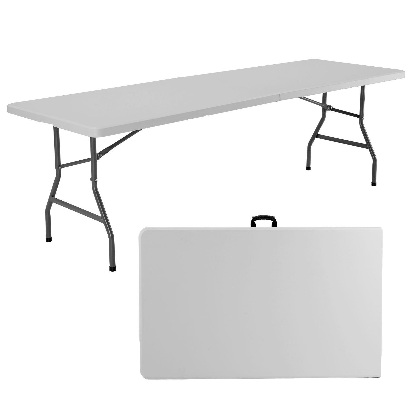 Mesa plegable portátil resistente para exterior e interior con asa de transporte
