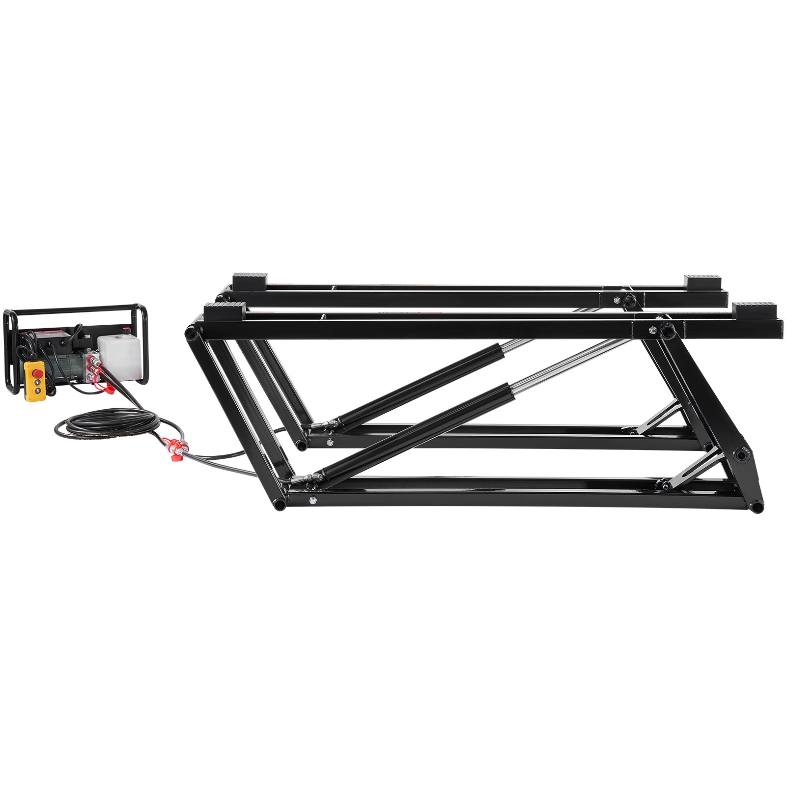 Car Lift, 7000 Lbs Capacity Car Lifts For Home Garage, 3-Level Adjustable With 29.4" Lift Height & Remote Control, Auto Lock Portable Car Lift With 4 Rubber Pads & 4 Lifting Columns