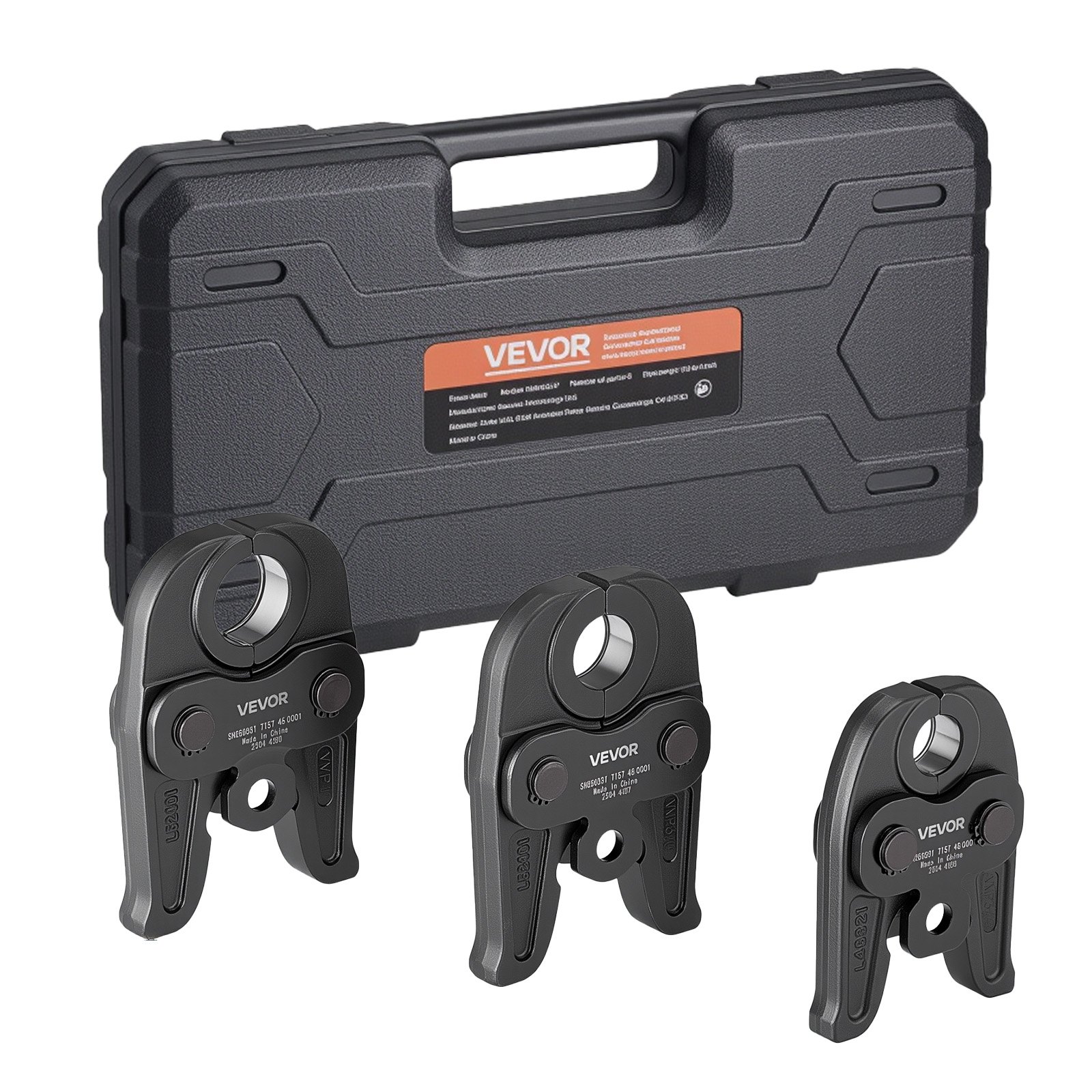 Mordazas de prensa MegaPress, 3 piezas (1/2", 3/4", 1") para tuberías de acero
