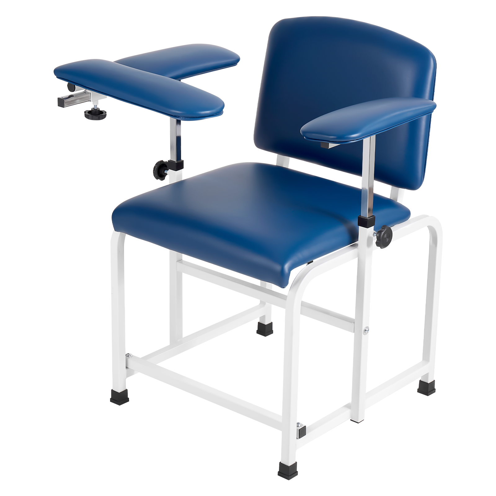 Silla médica para flebotomía, 500 libras, con reposabrazos ajustables y asiento acolchado
