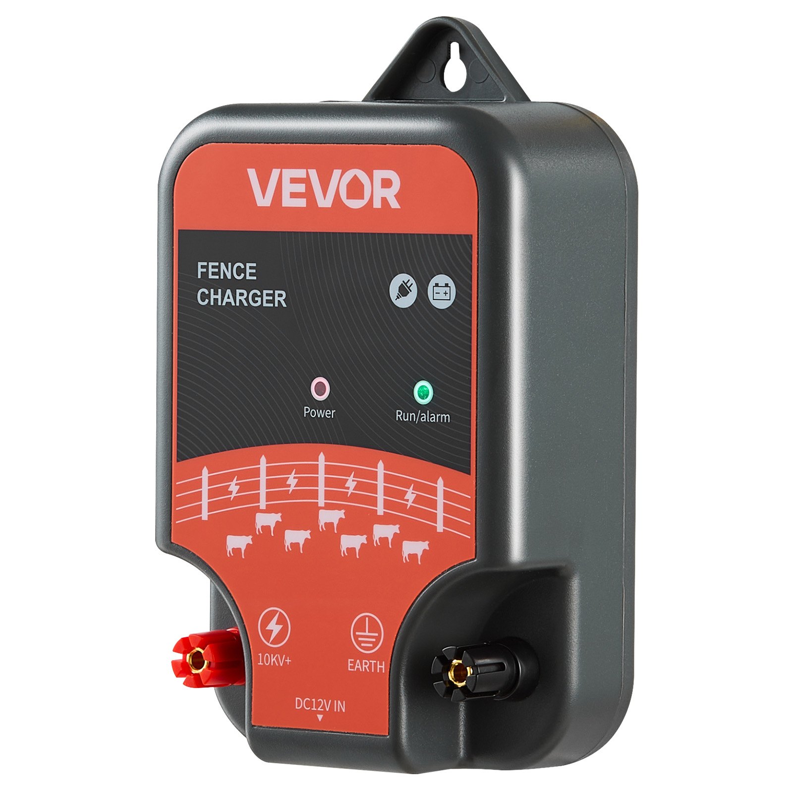 Electric Fence Charger, 10kV 2J, AC DC Electric Fence Energizer With LED Indicator, 1.86 Miles Range, Powerful Plug-in Fences Charger, Prevents Wild Animals Intrusion For Livestock Poultry