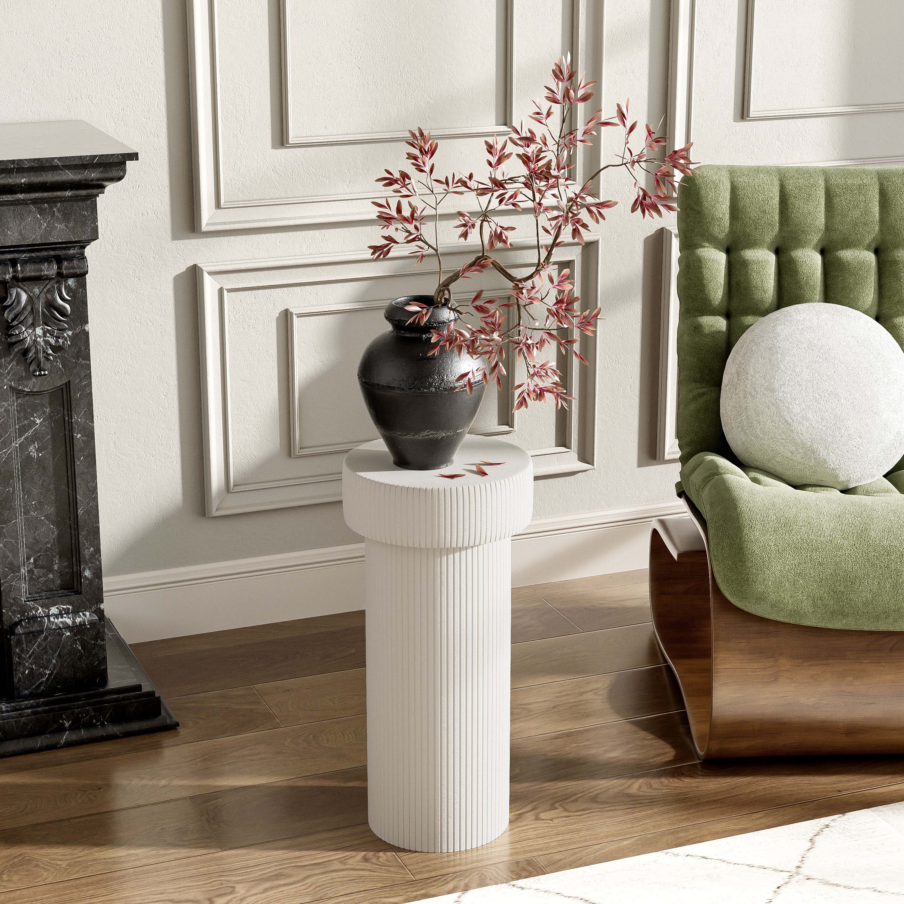 Pedestal MGO para plantas, columna de 24 pulgadas de alto.
