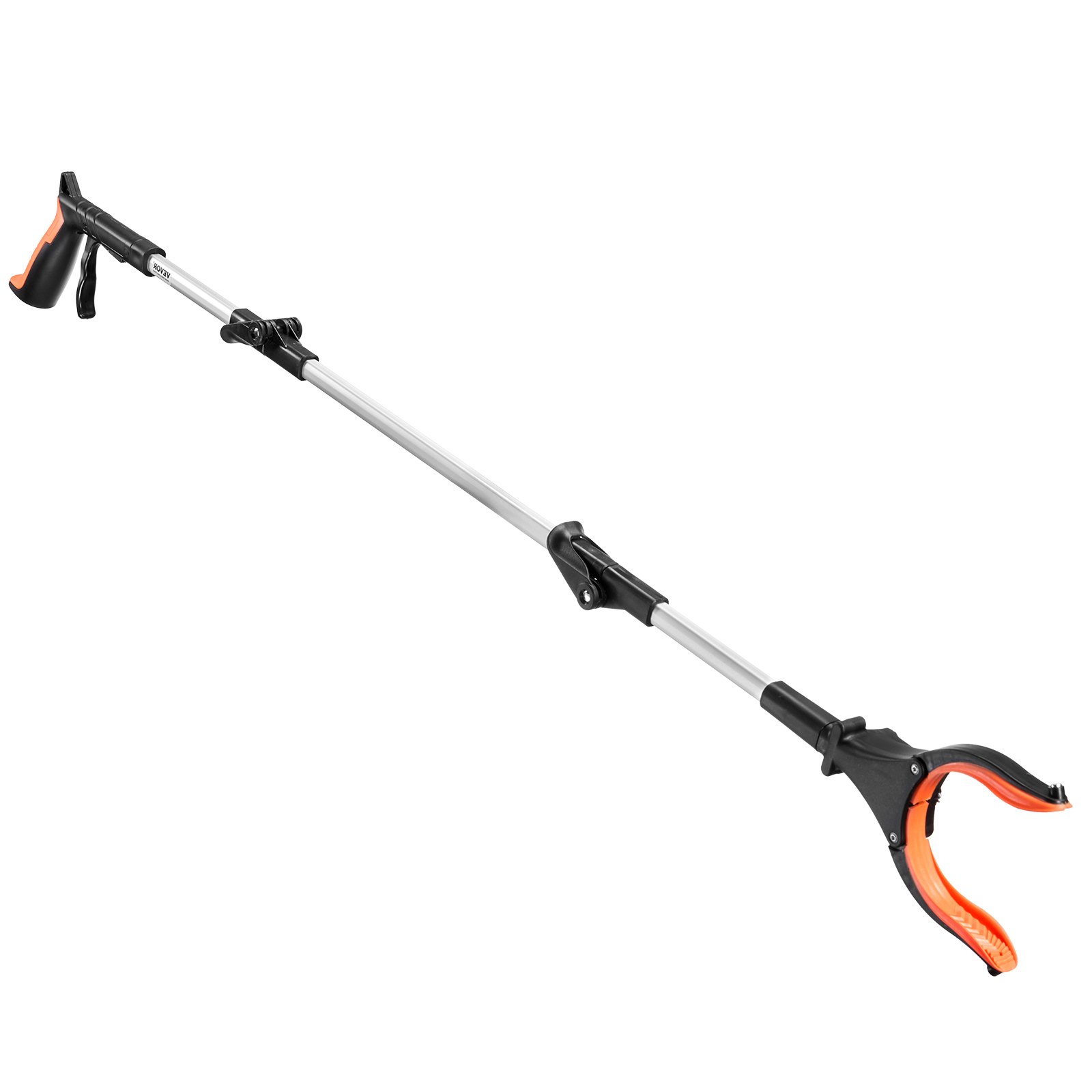 Herramienta de agarre extensible plegable de 43 pulgadas, mandíbula 360°, imán y LED