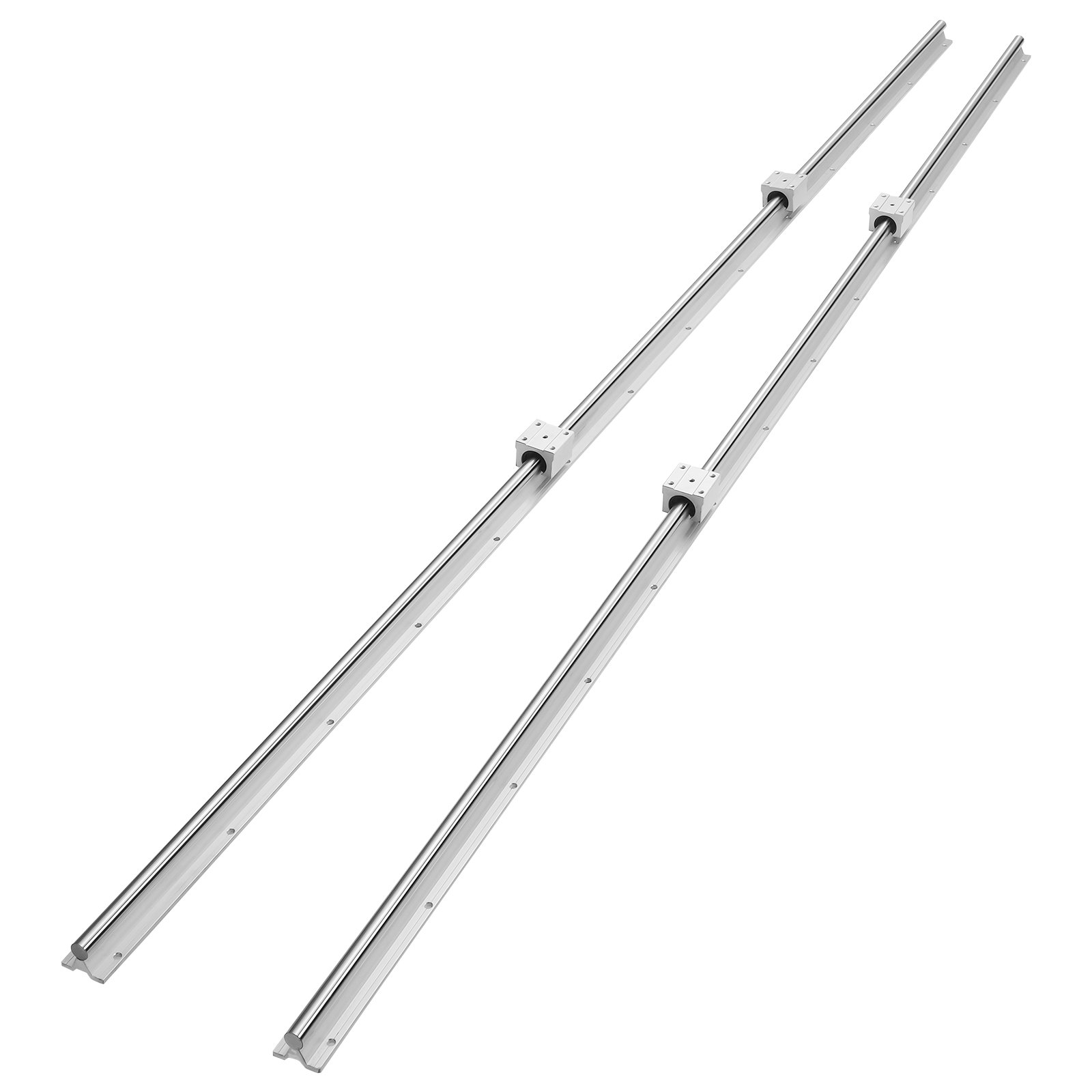 Kit de movimiento lineal SBR20 de 2200 mm con 2 rieles SBR20 y 4 bloques SBR20UU.
