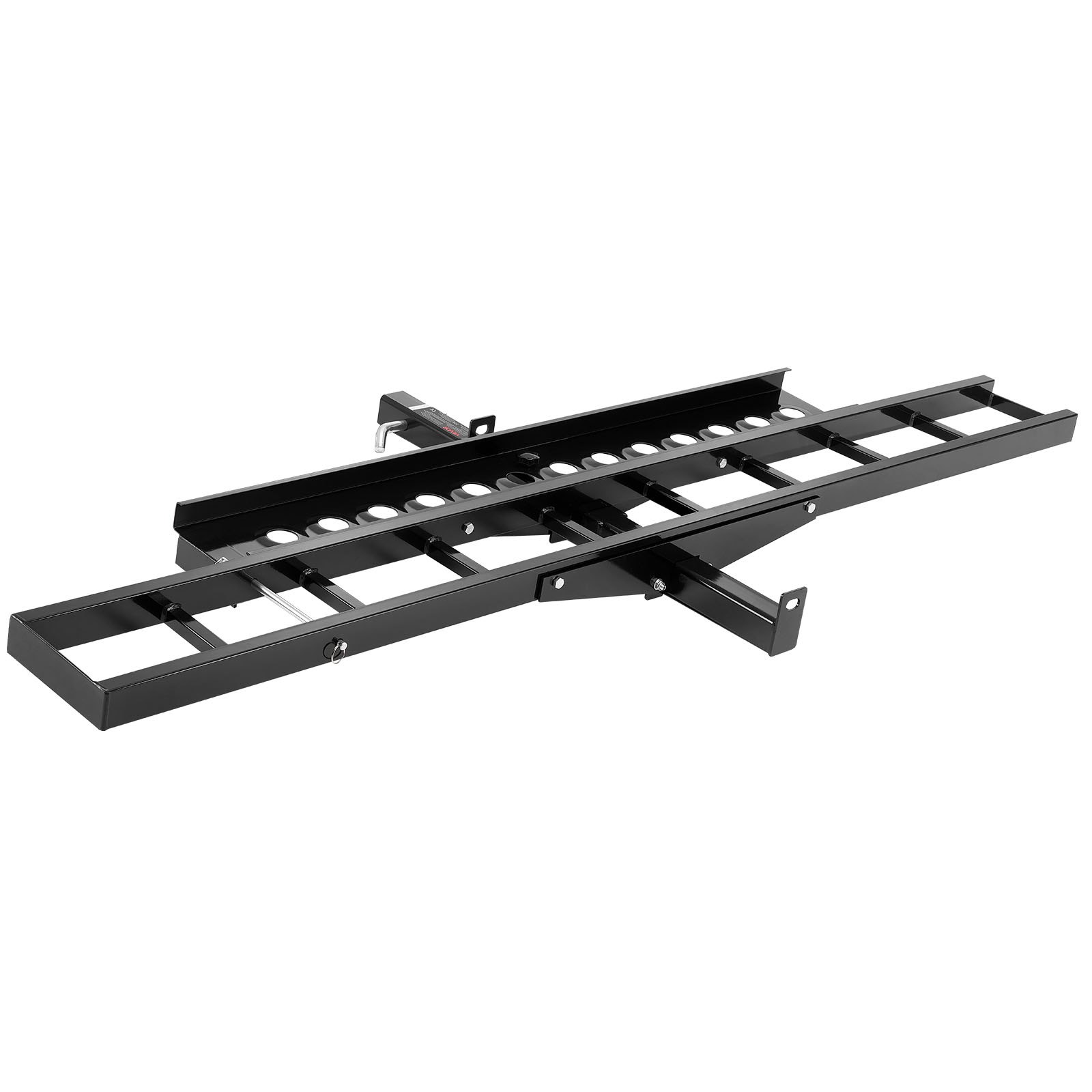 Motorcycle Carrier, 500 Lbs Capacity, Heavy Duty Steel Hitch Mount Rack With 47in Ramp, Ratchet Straps & Stabilizer, Scooter Dirt Bike Trailer Hauler For Car Truck With 2-Inch Hitch Receiver