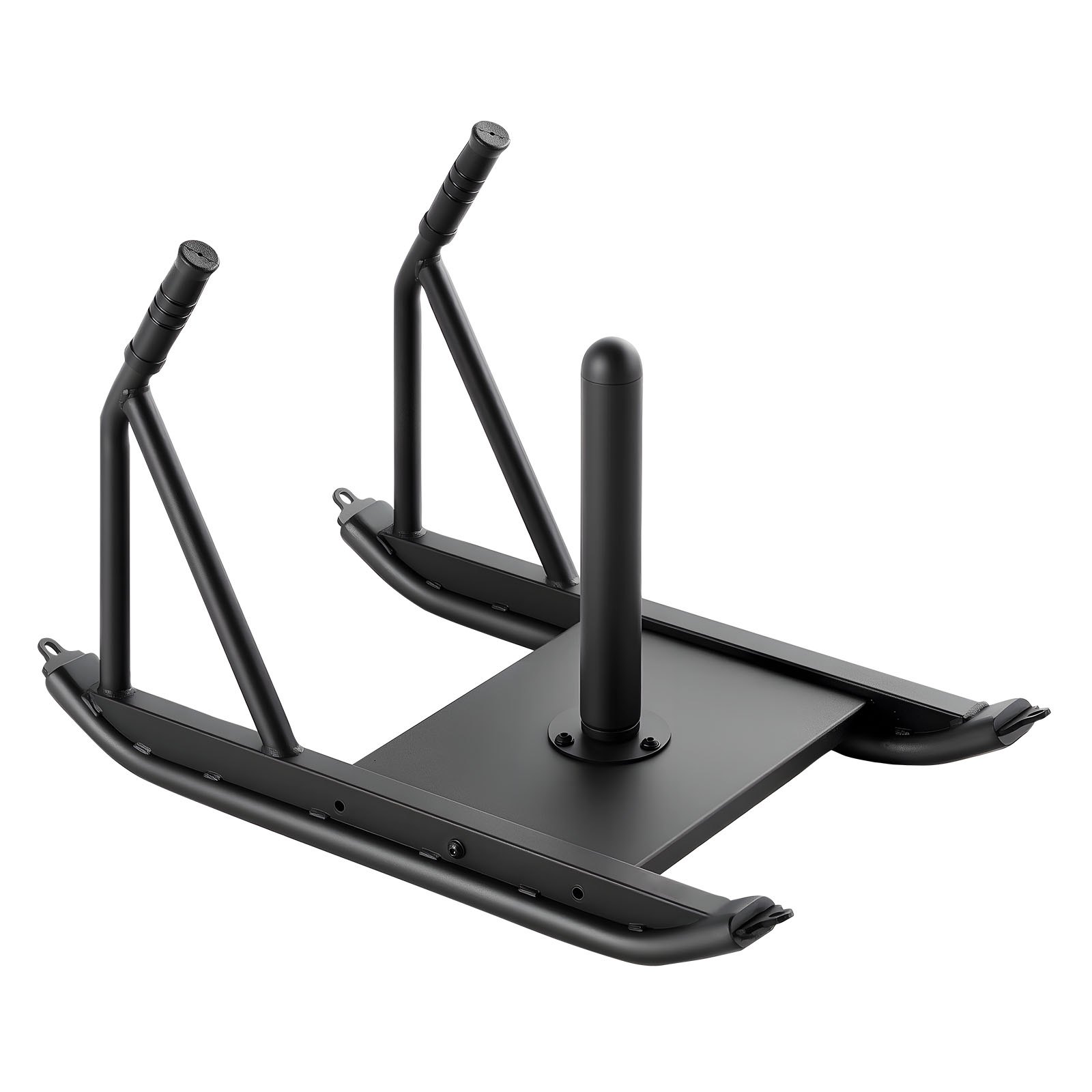 Weight Sled, Steel Power Sled, Fitness Strength Training Sleds For Athletic Exercise Speed Improvement, Workout Fitness Equipment With Handle, Compatible With 1/2 In Weight Plates, Black